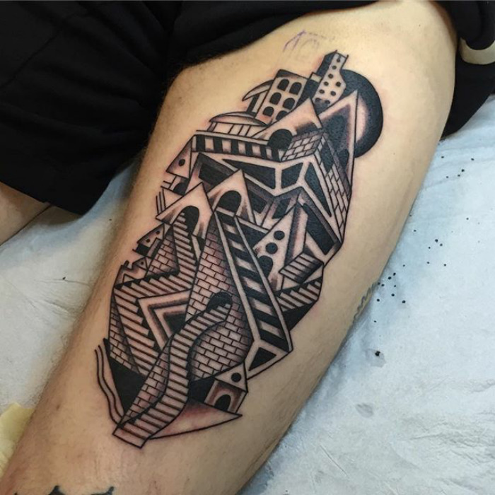  abstract architecture tatoo arm 