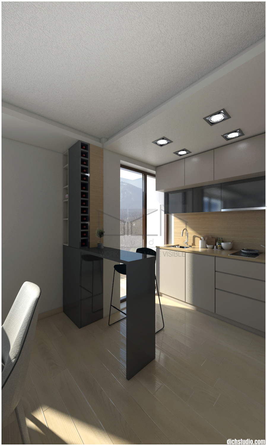 interior design apartment sofia bar kitchen
