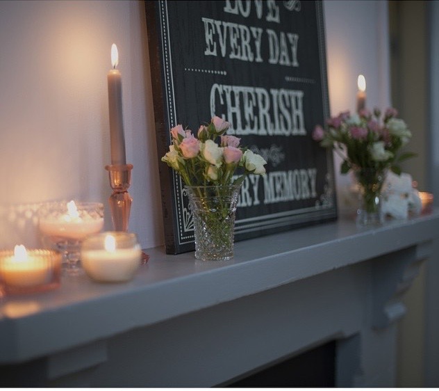 Signs and candelight