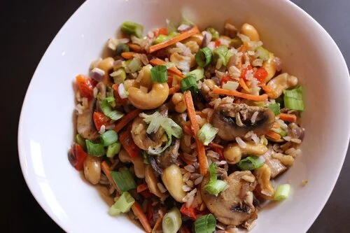 Cashew Mushroom Fried Rice