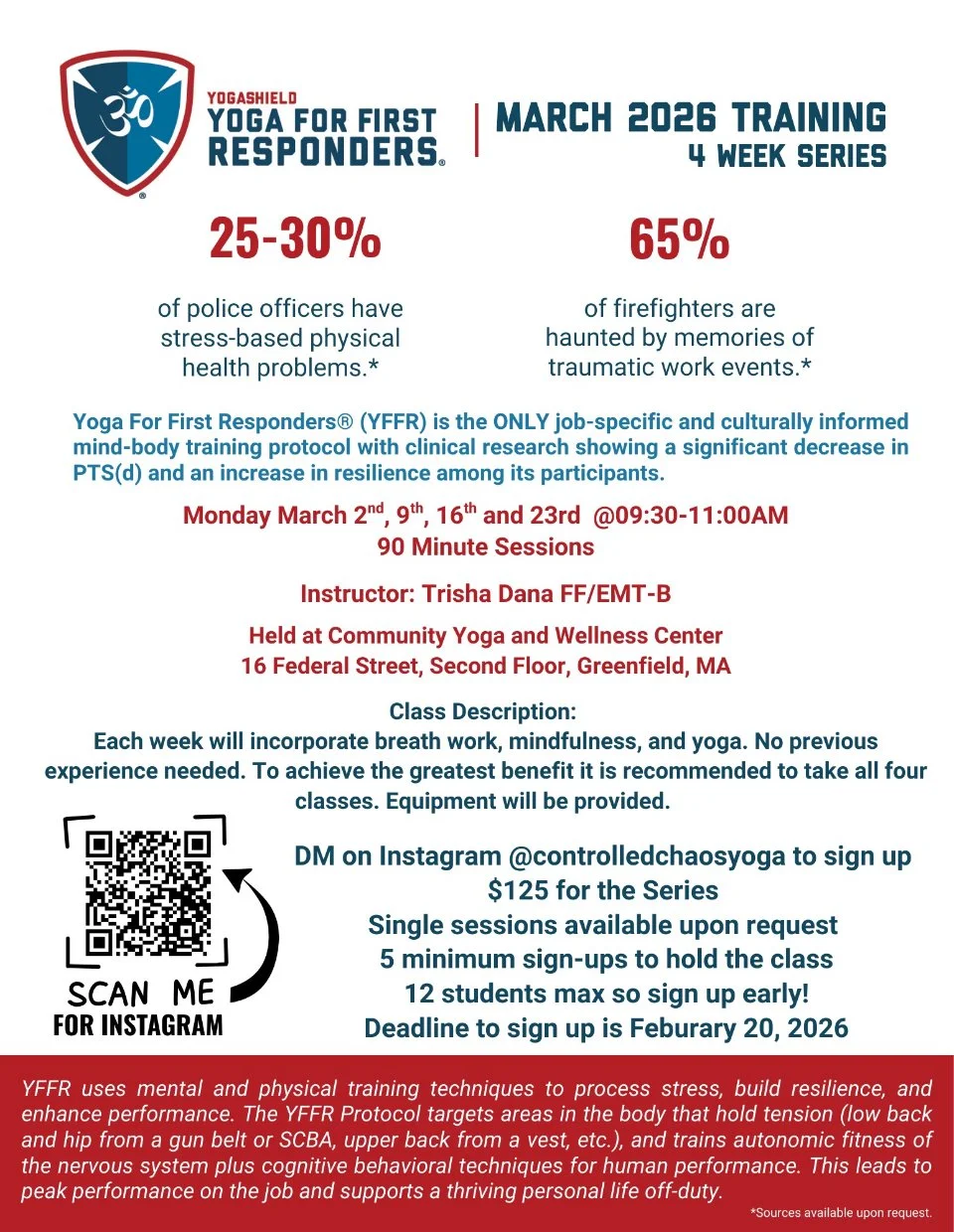 Yoga For First Responders: A 4-Week Series