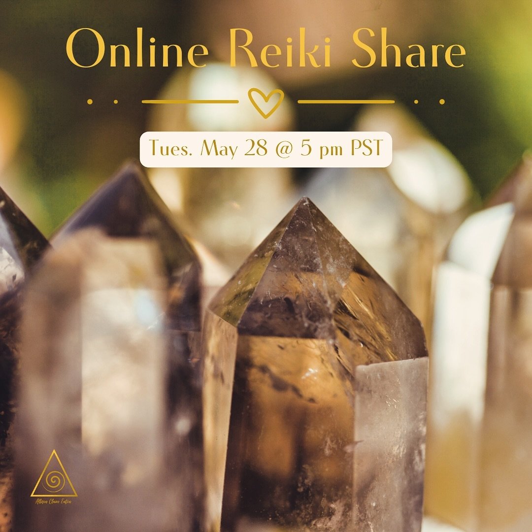 Reiki Love Tribe! Our next Online Reiki Share is Tuesday, May 28 at 5 pm PST! ✨Join us to bathe in the healing Light of Universal Reiki Energy ✨OM✨

Open to Reiki Level I, II and Master practitioners. 

Link in bio to register! 

XO
.
.
.
#reikipract