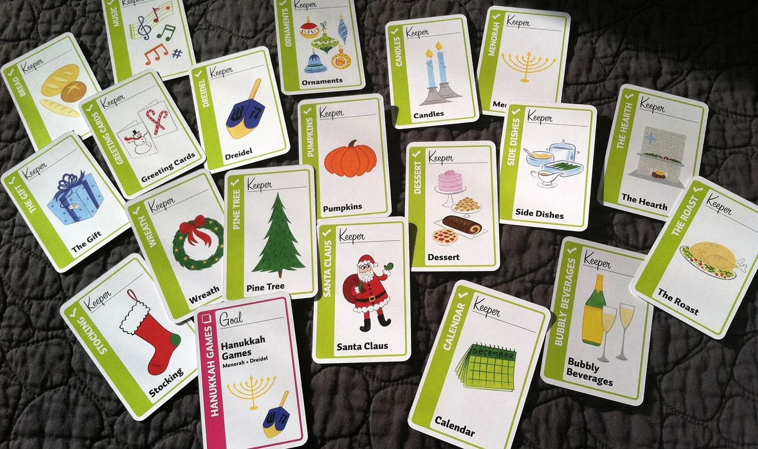 Holiday Fluxx game illustrations for Looney Labs.