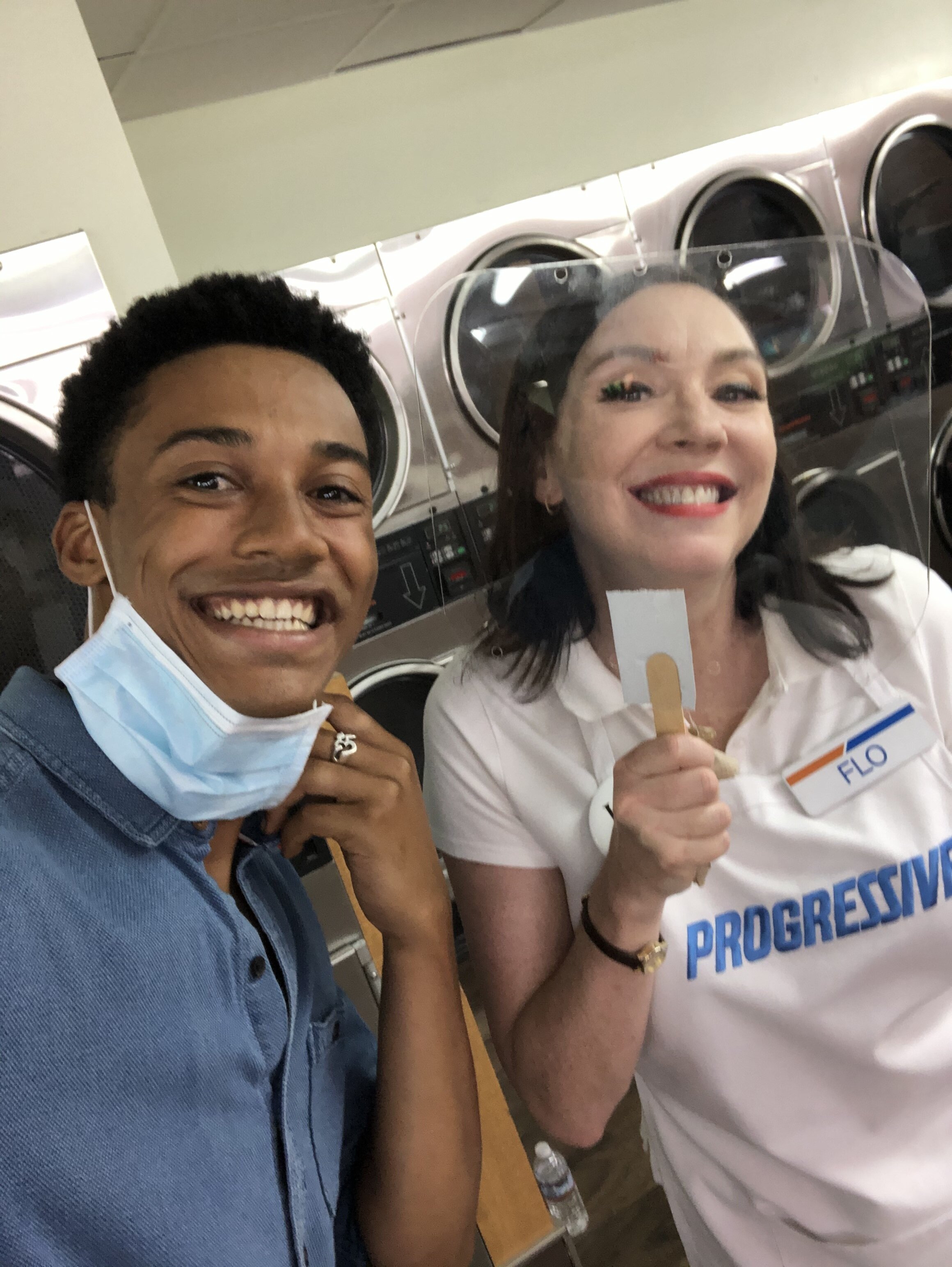 On the set of Progressive spot 2021