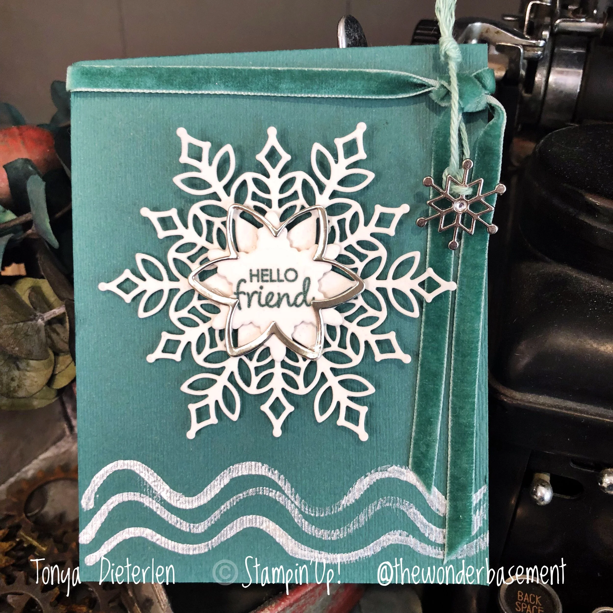 Or how about a sweet and simple note card for a friend this Winter?? This is definitely simple stamping.