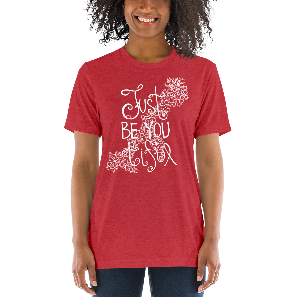 JustBeYou-White2400_mockup_Front_Womens_Red-Triblend.png