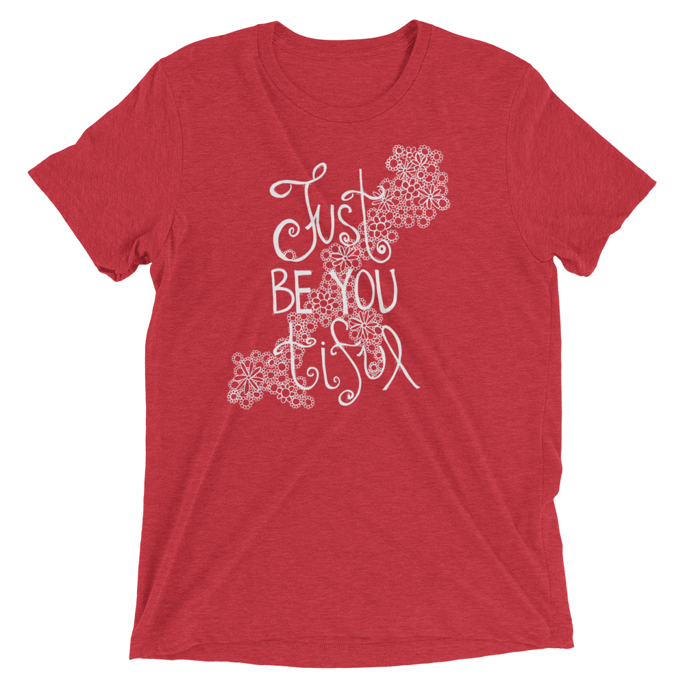 JustBeYou-White2400_mockup_Front_Flat_Red-Triblend.png