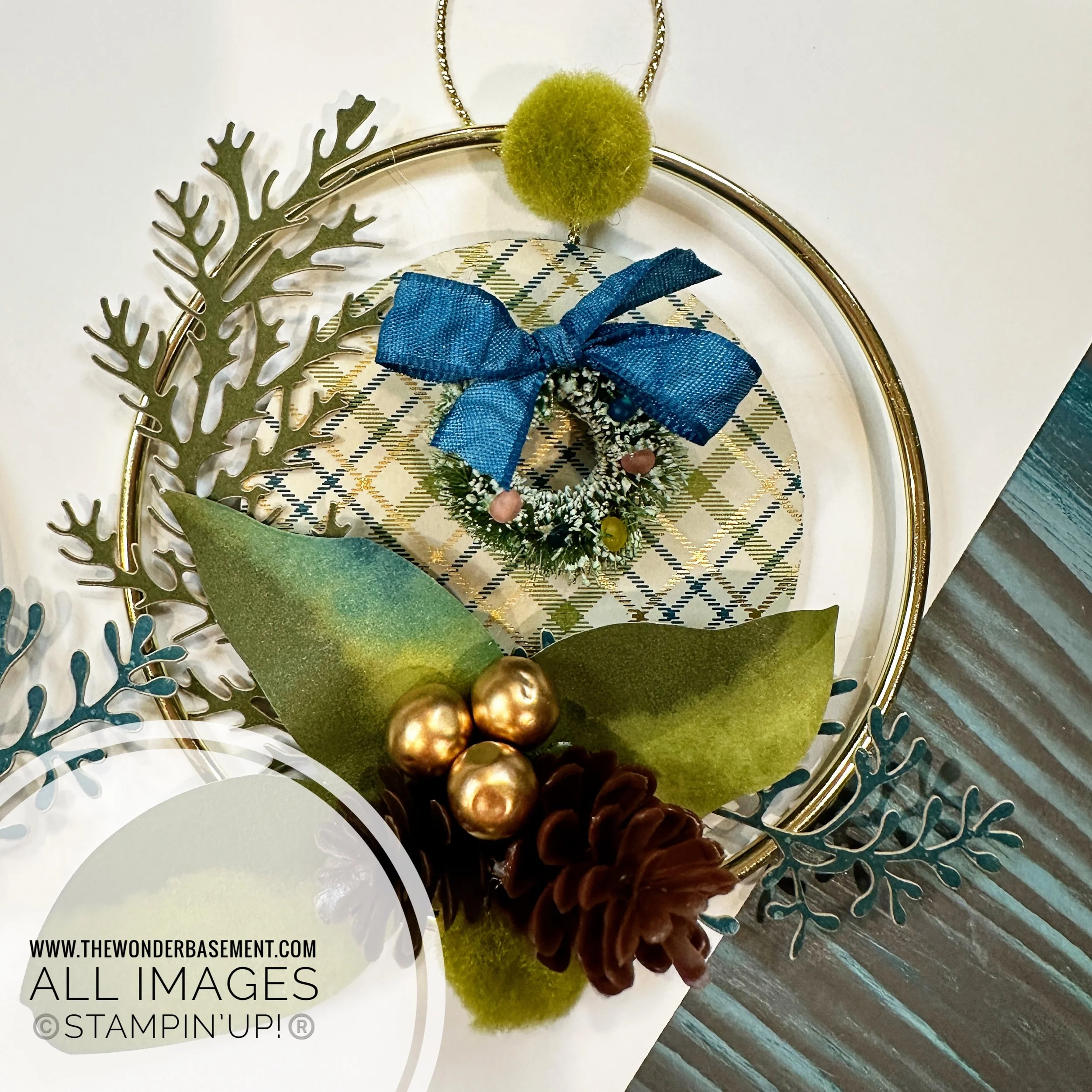 Ornaments modified from a Stampin Up's Christmas Ornament Kit