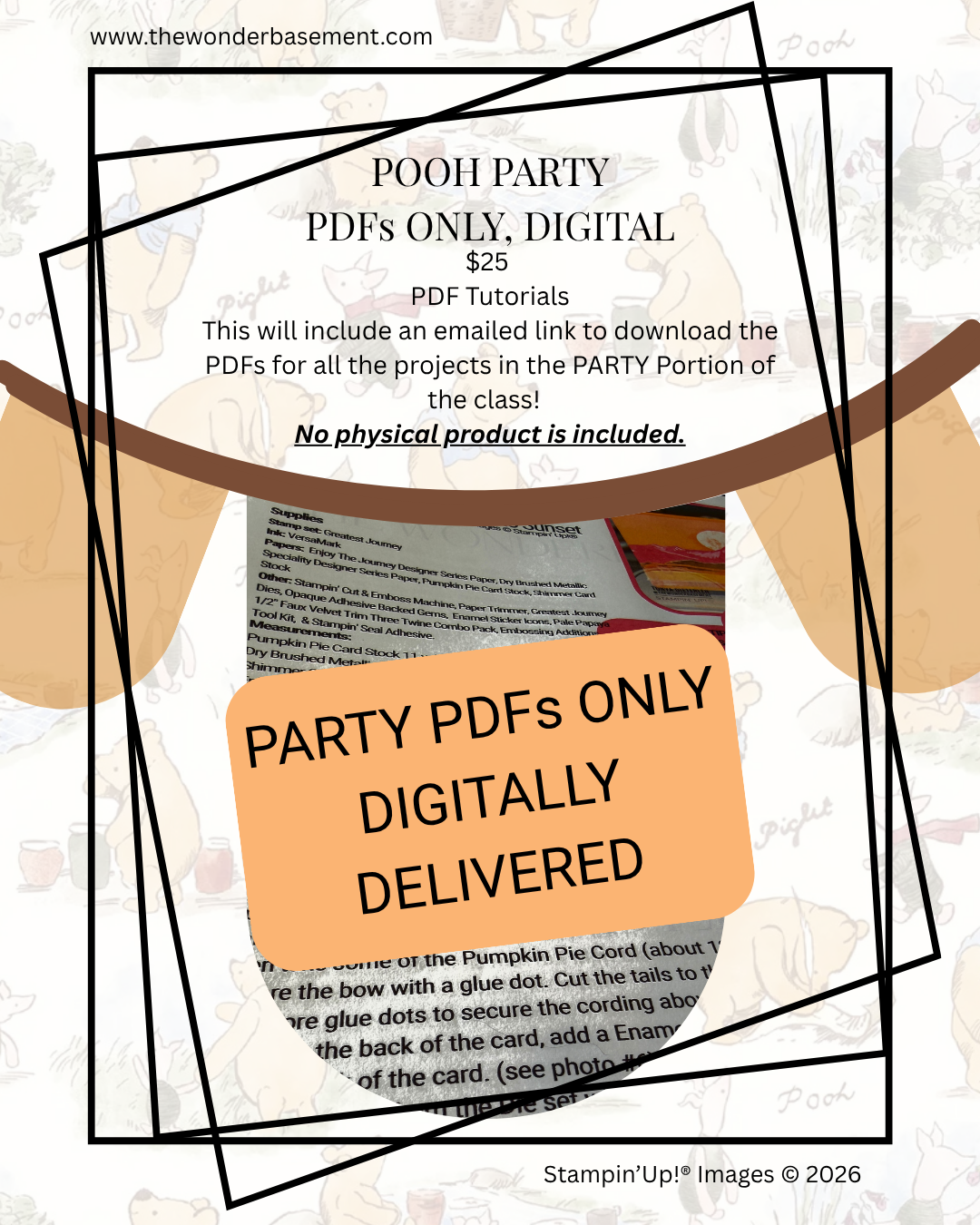 Picture for the Pooh Party PDFs Only