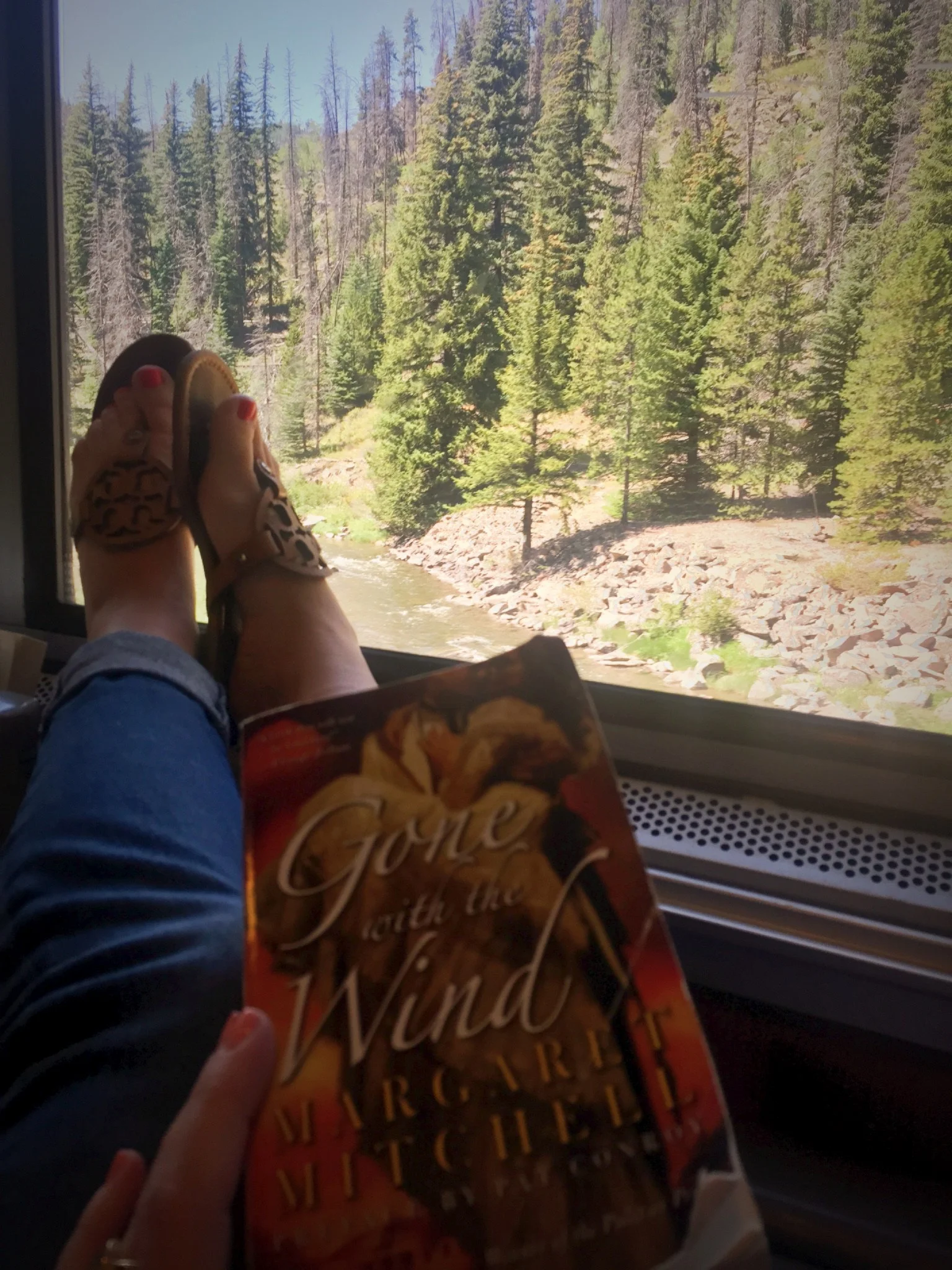 Reading Gone With the Wind while on the cross-country train. In the words of Morgan: #crushingit