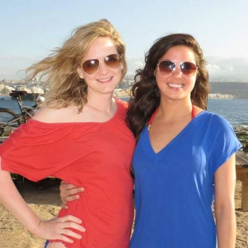 Jenny (right) and I (Arie) living out our beach dreams in the Canary Islands.
