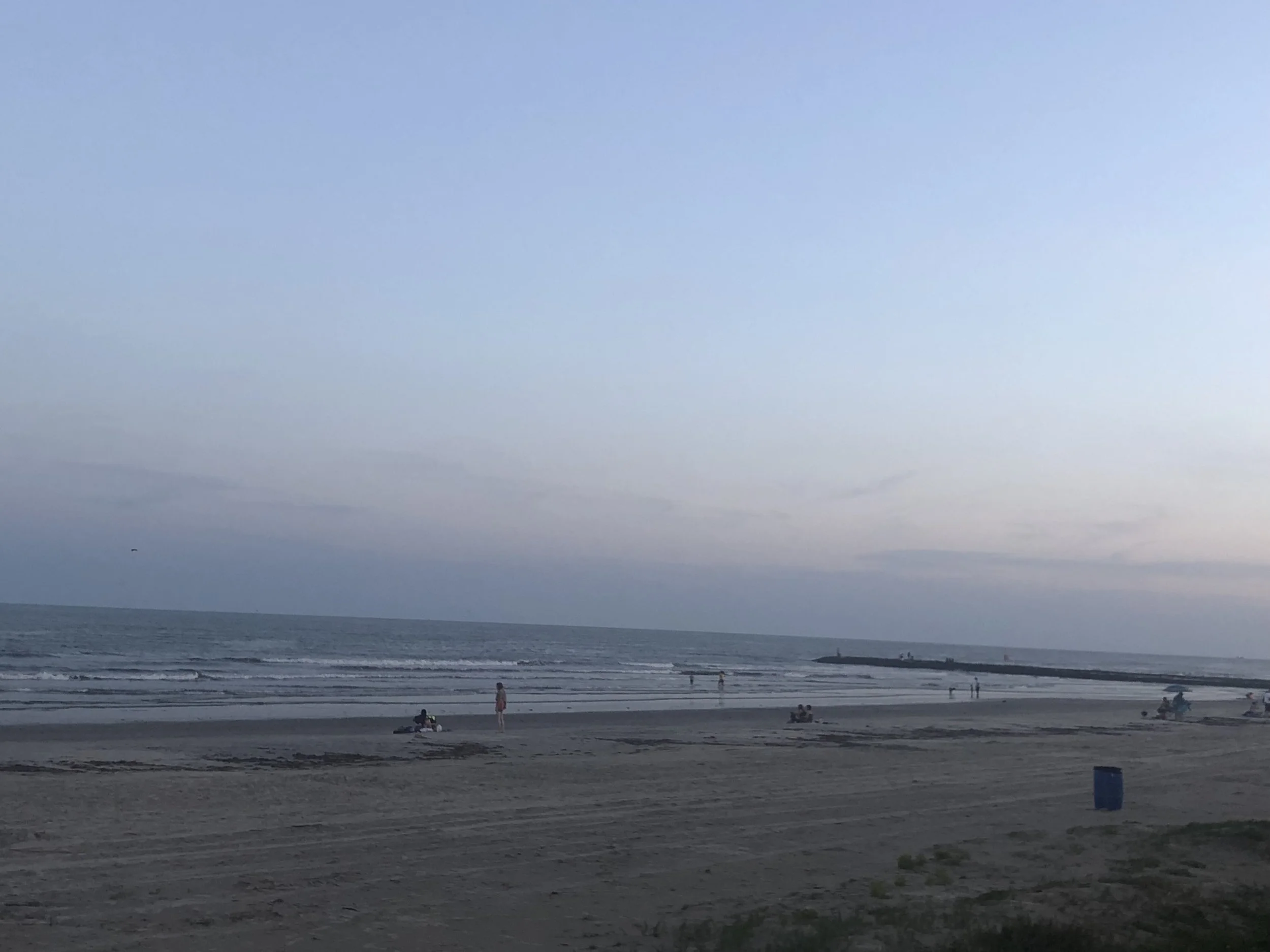 You for sure can’t see the dolphin in this picture. But he was there.