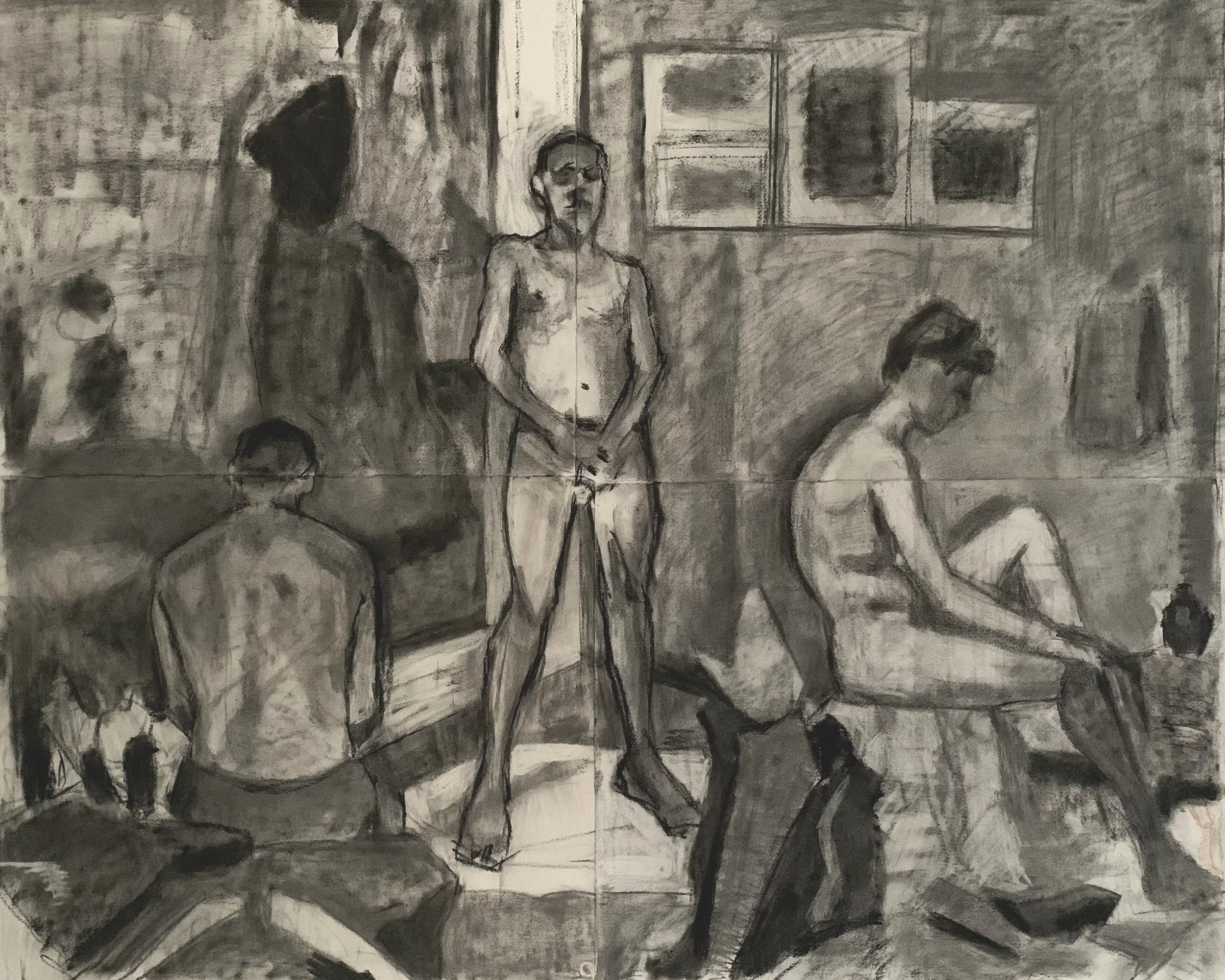 Sitting, Standing, Sitting (after Seurat)