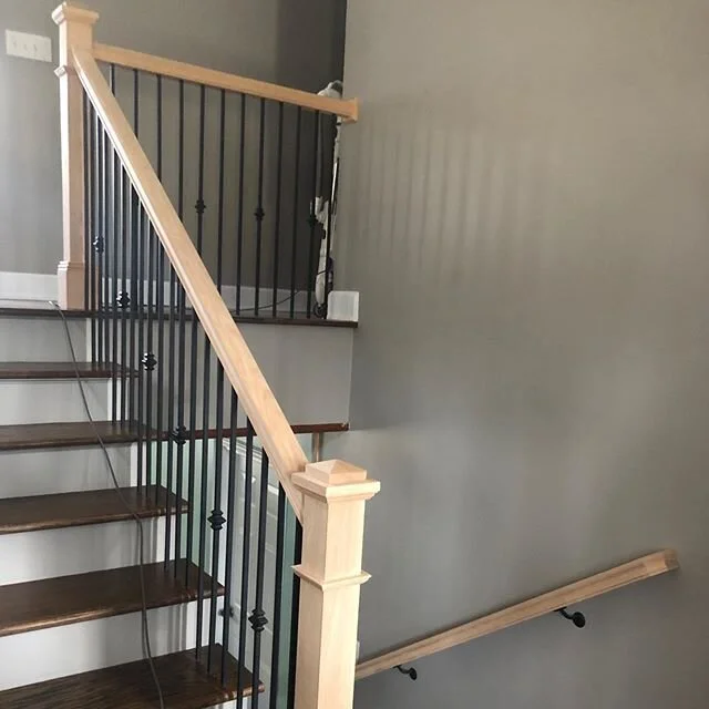 This client has been without handrails for quite some time. Just doing my part to make it a little safer for her and her family. #riseandrunsc #riseandrunstairworks