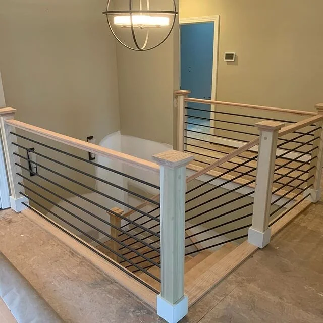 #Horizontalrailings for a client on #keoweekey. #riseandrunsc #riseandrunstairworks