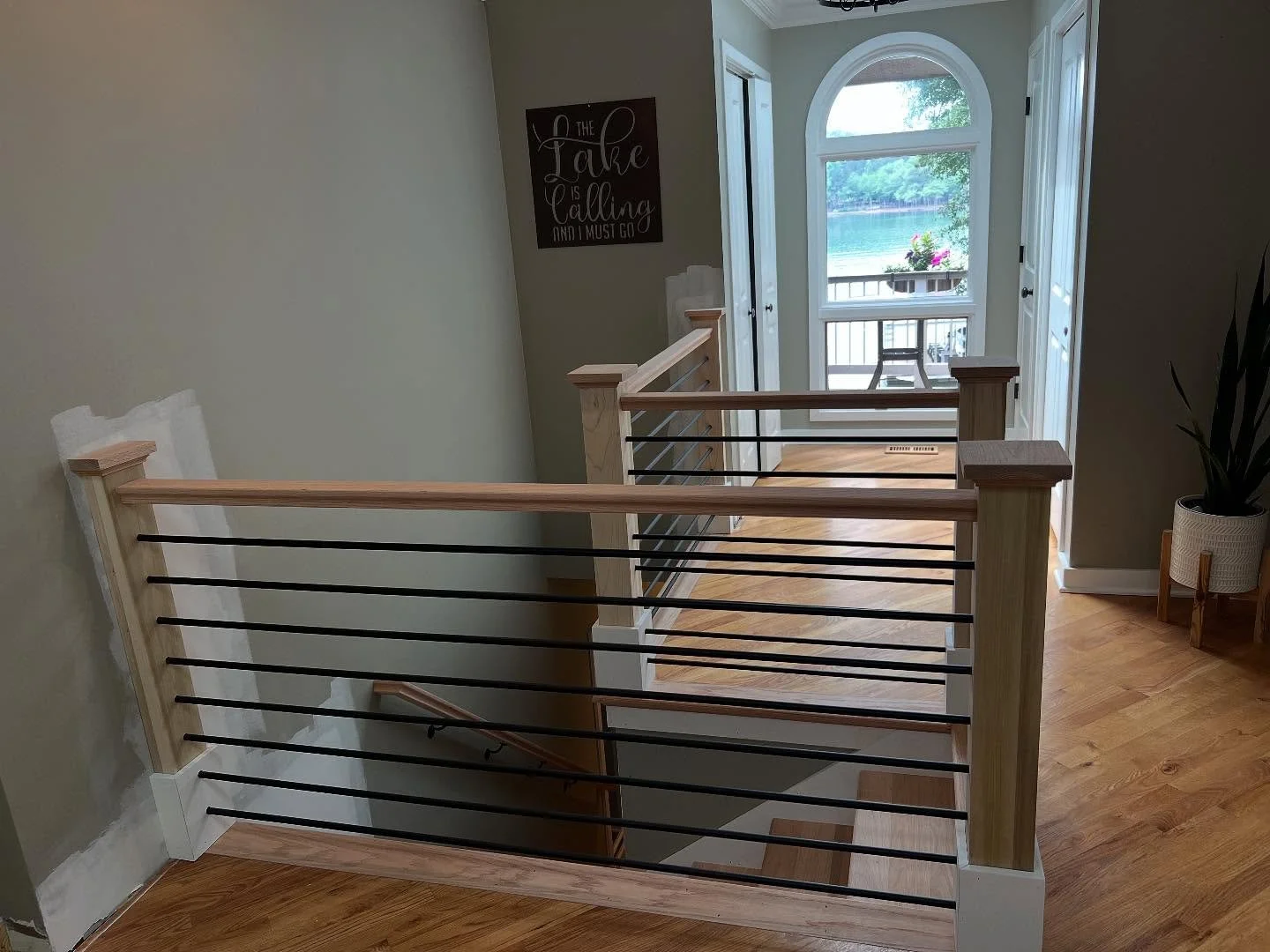 Living it up at #lakekeowee helping out on a staircase remod.