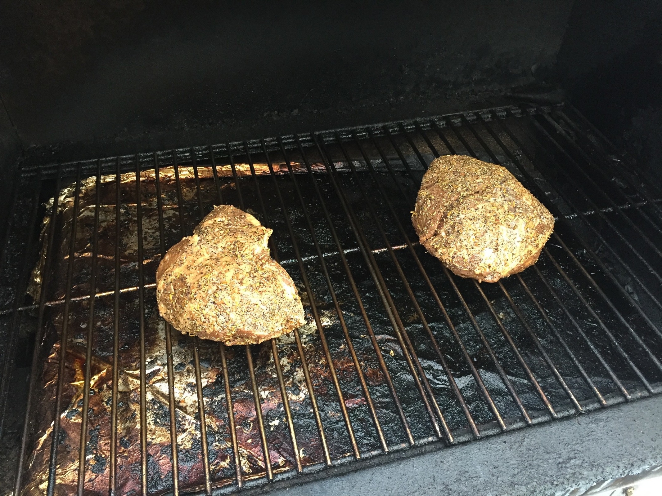 On the smoker at 225 degrees. it took them about 1 hour 20 minutes to heat from 41 to 115 degrees. I had removed them from the refrigerator (34 degrees) about 20 minutes before cooking.