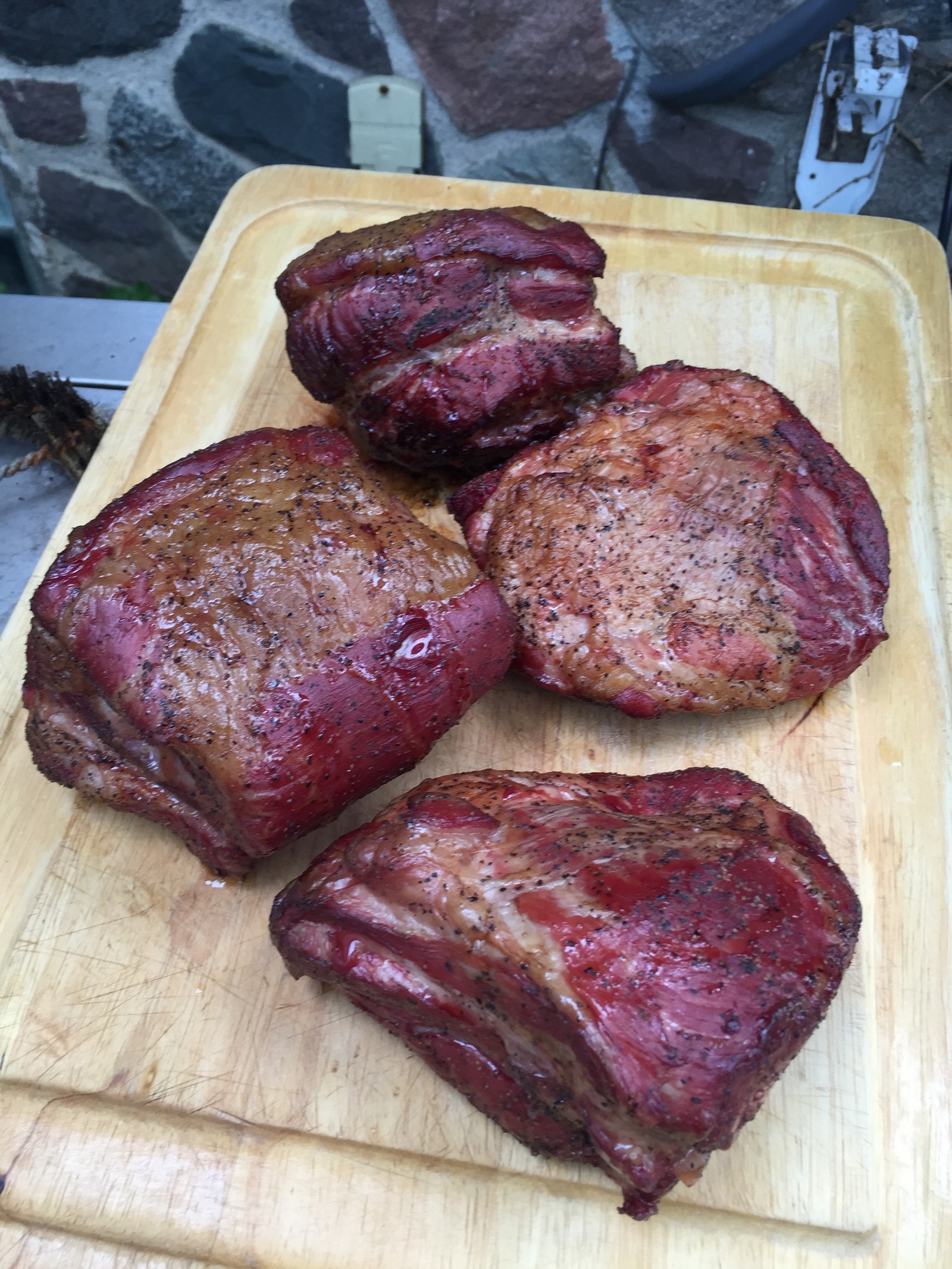 From one of our cooks, before shredding it. We used smaller pieces, so our cooking time was much less.