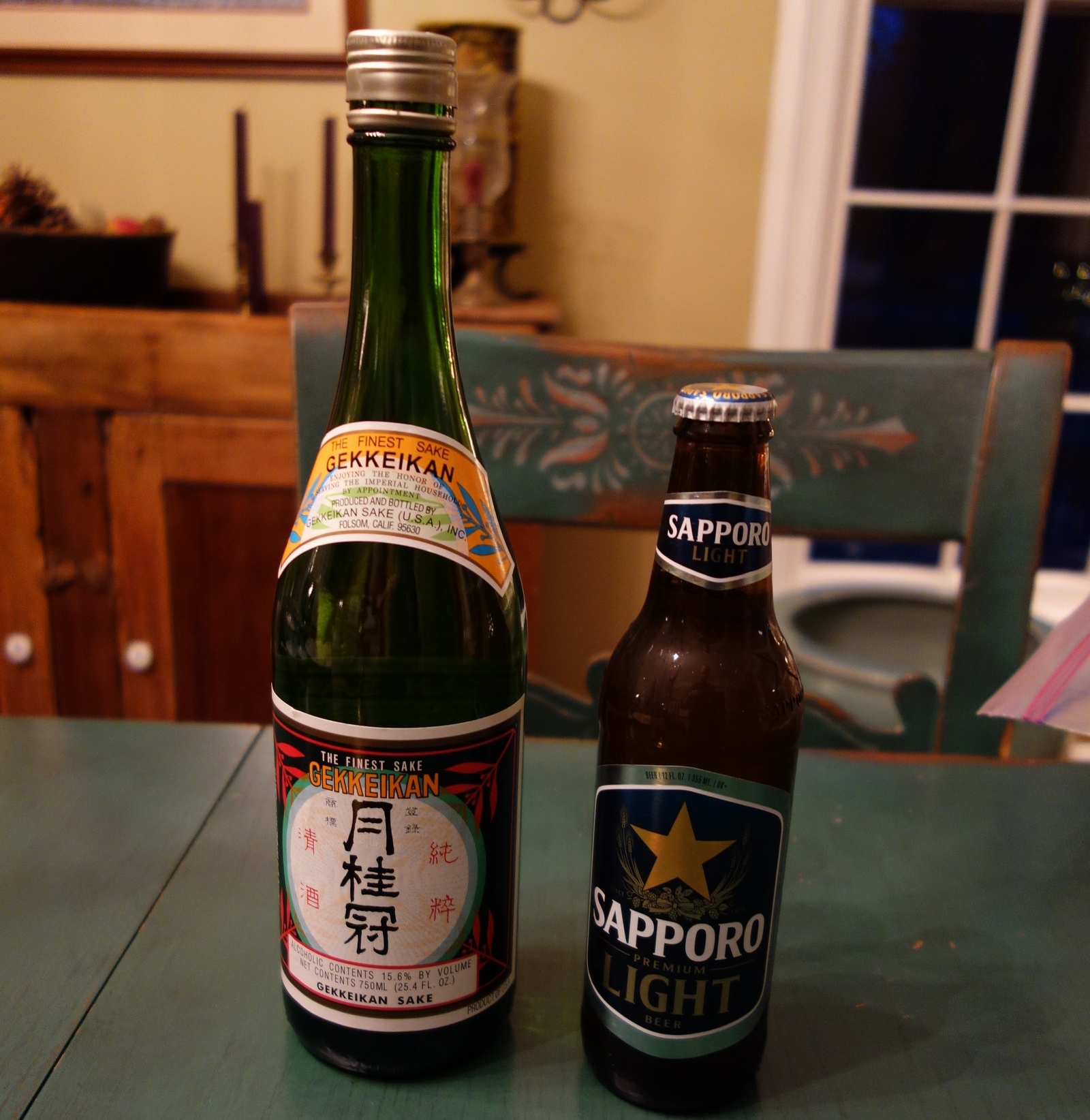 A little Sake and a Japanese beer (Sapporo, Kirin, or Asahi) really add to the Japanese experience. 