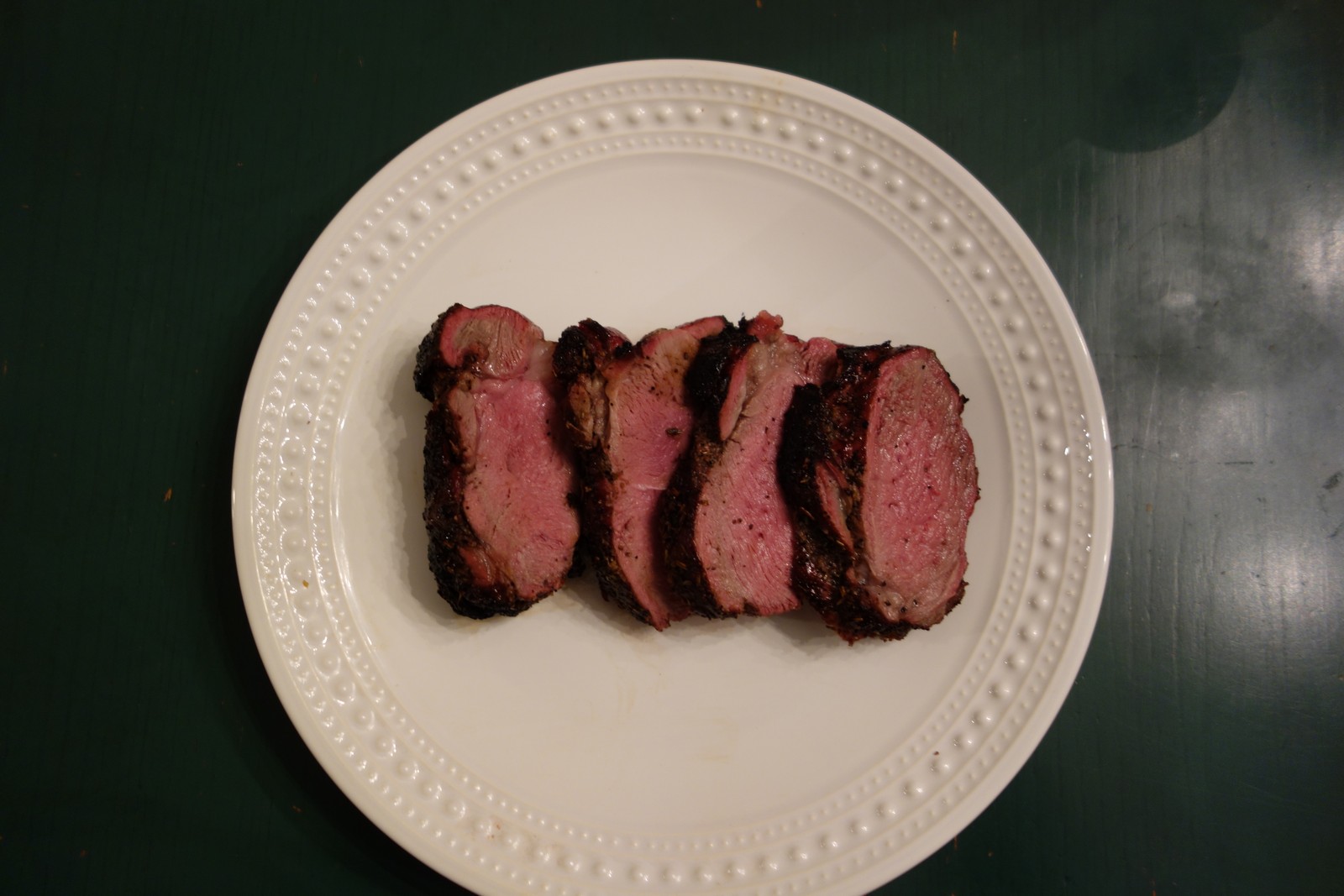 This is from the piece that i Froze, after marinating, for another 3-4 weeks after the first cook. I didn't notice any difference from having frozen the lamb after marinating.
