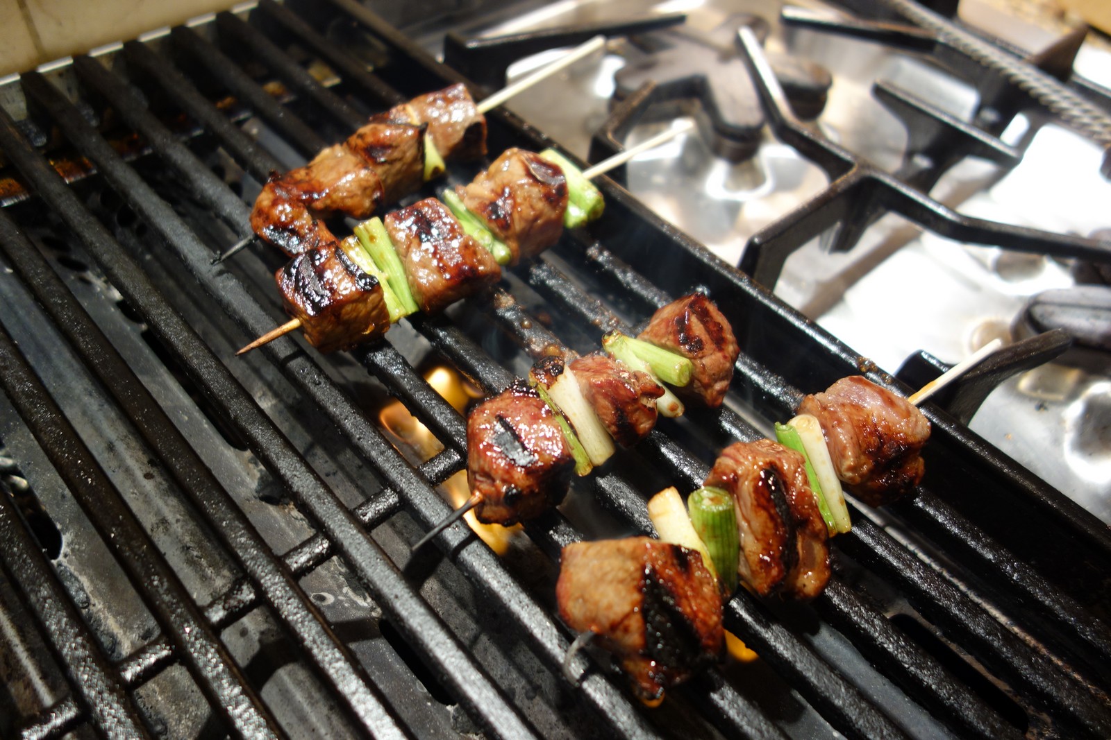 Once browned on each side, it's time to apply the sauce.