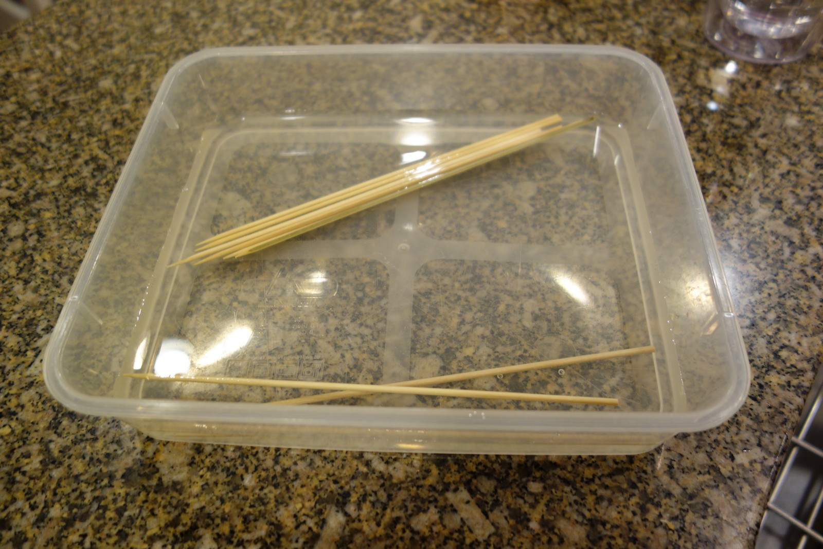 Soak the bamboo skewers in water for 30 minutes or so. You can buy 'em on Amazon or at Asian markets.