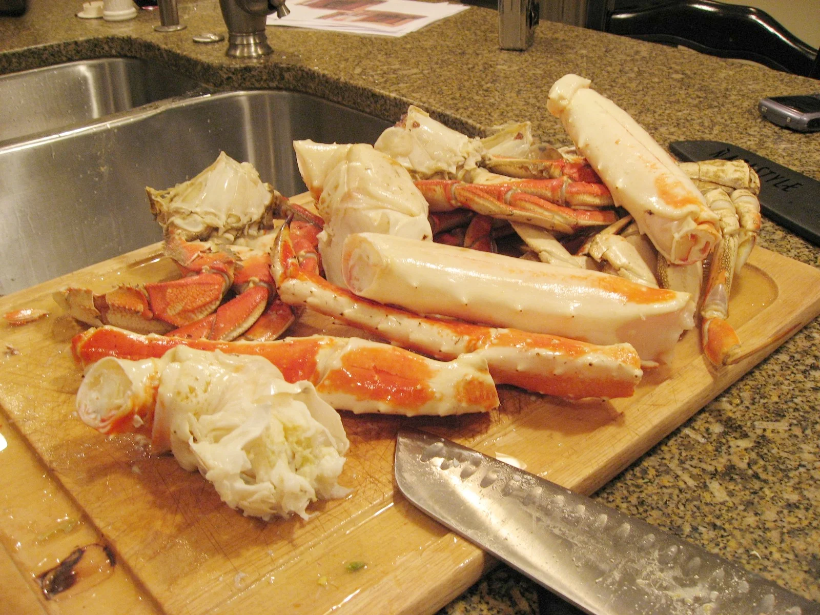 We've tried this with several types of crab, but king crab is our favorite.