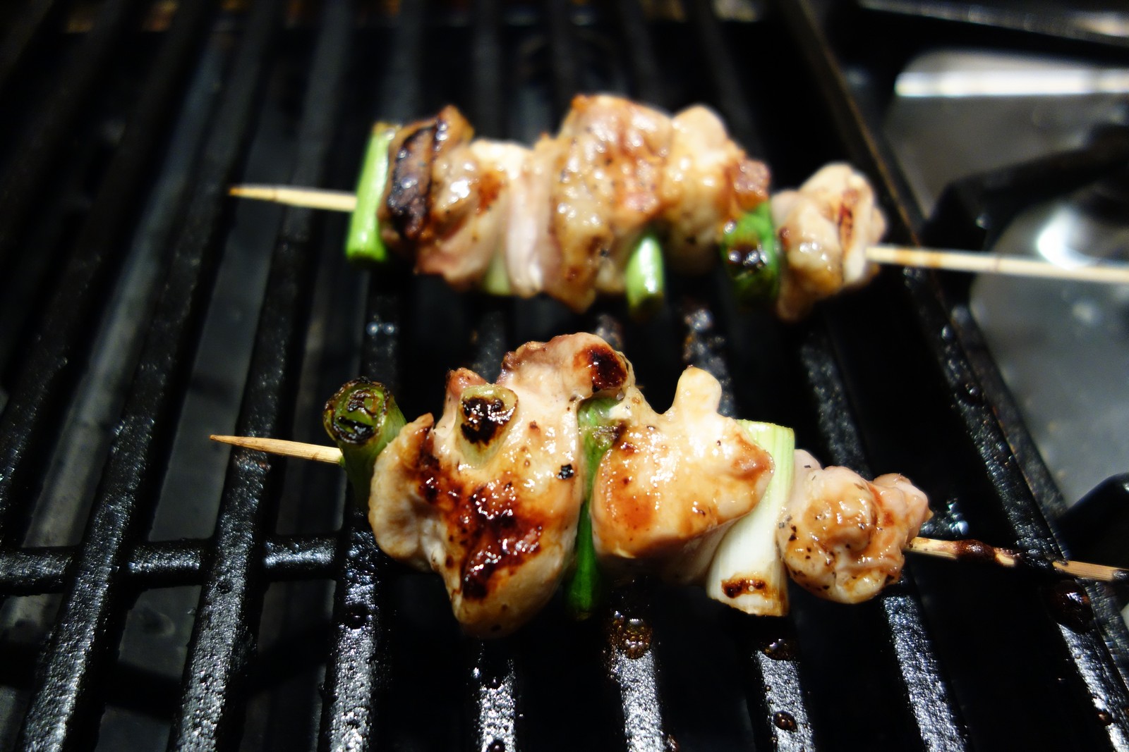 Chicken and green onion.