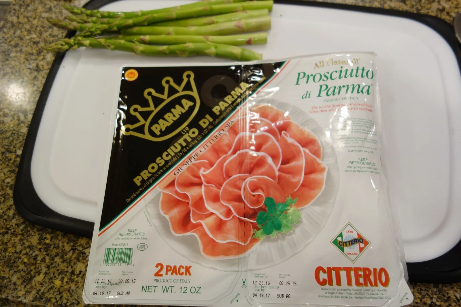 This is the good stuff. Proscuitto Di Parma, from the Parma region of Italy. Our local Costco carries it.