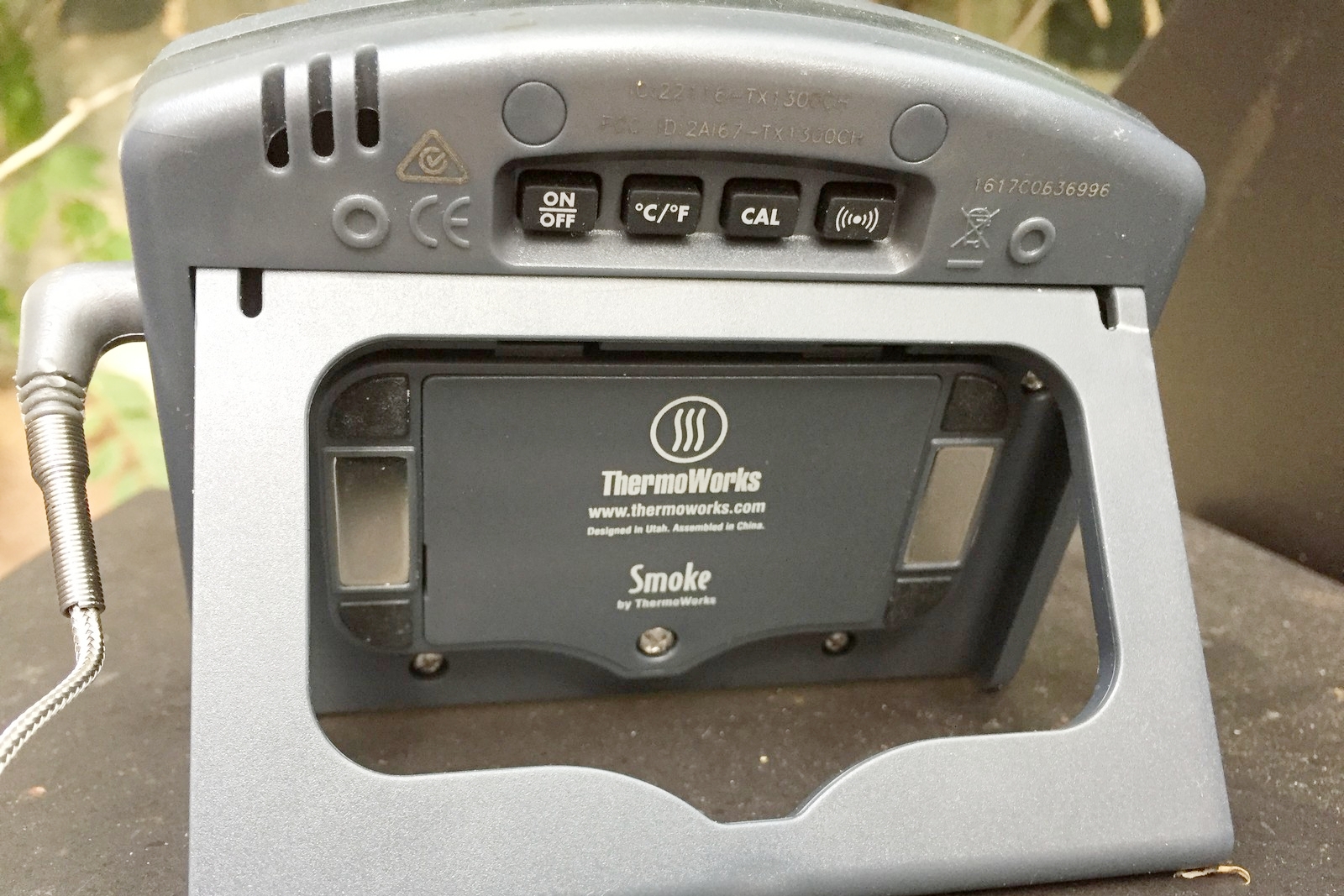 The bracket on the back of the unit makes a stand, but is pretty flimsy and sometimes falls off.