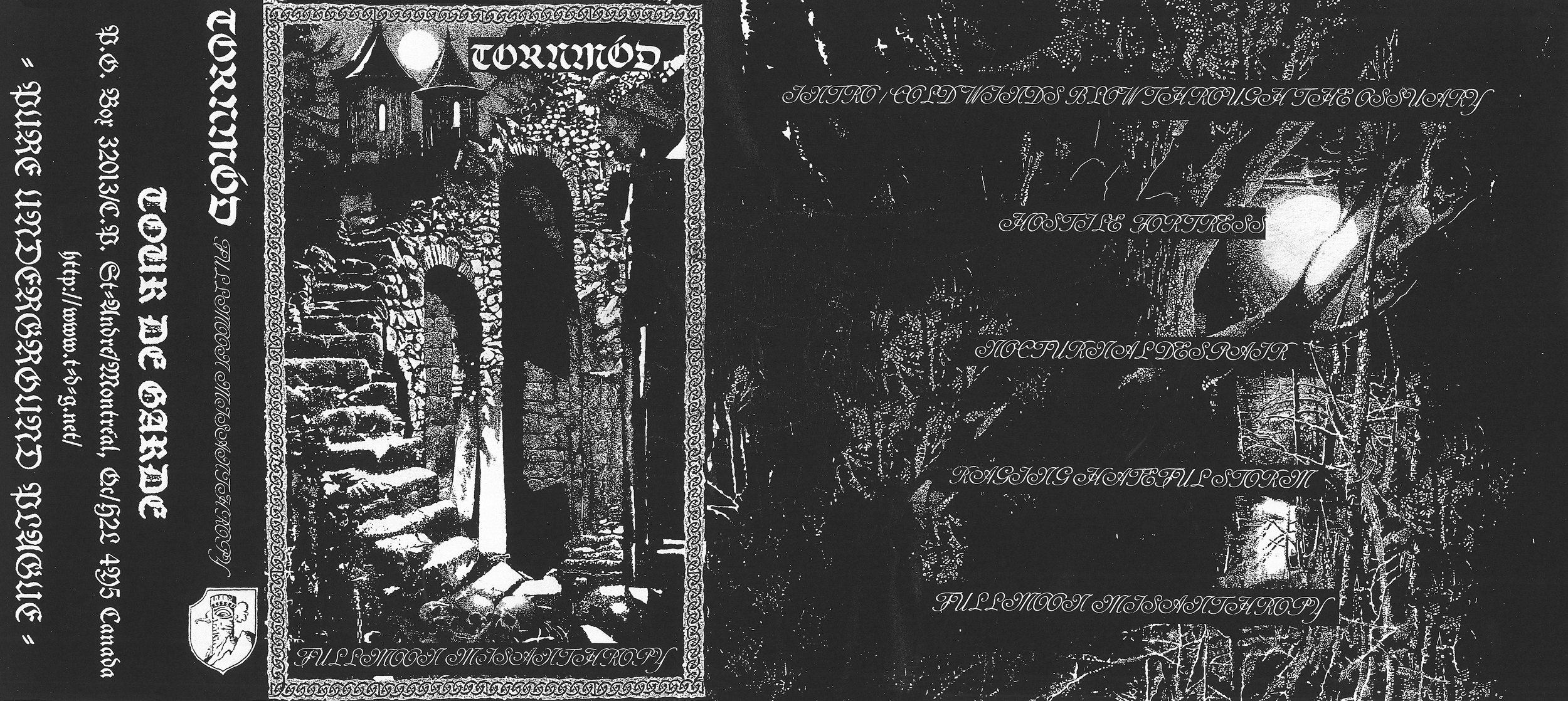 TORNMOD ' Fullmoon Misanthropy" Cassette Layout 
