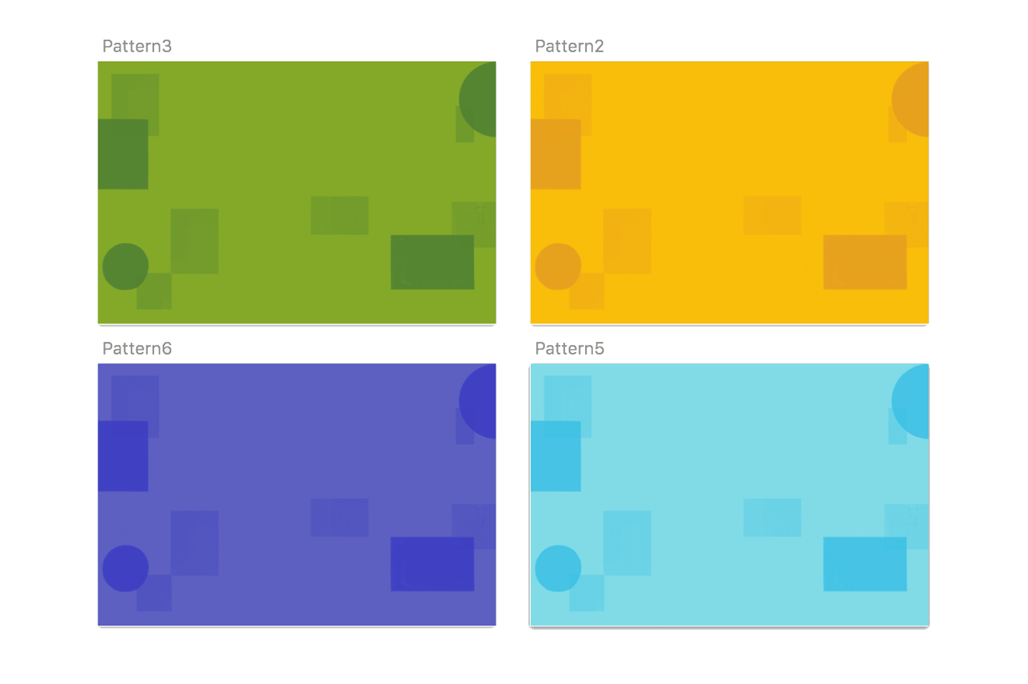 These patterns were developed into the background for Slack.com's mobile menu as well as the hero background for download the Slack app landing pages.