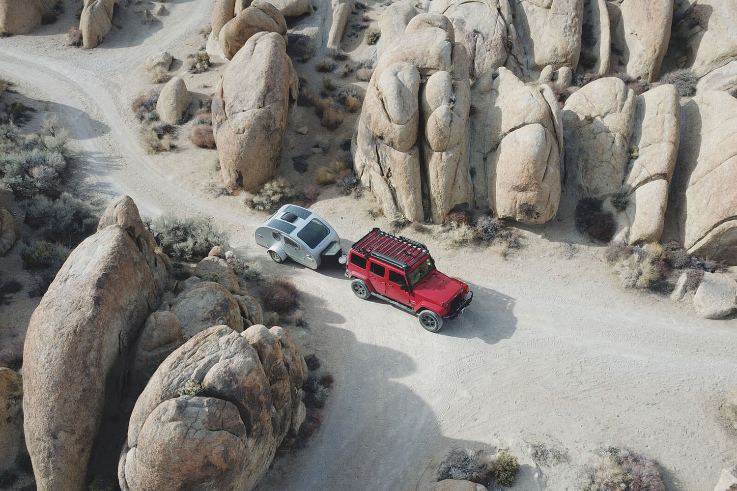 Teardrop Camper Pulled Behind SUV