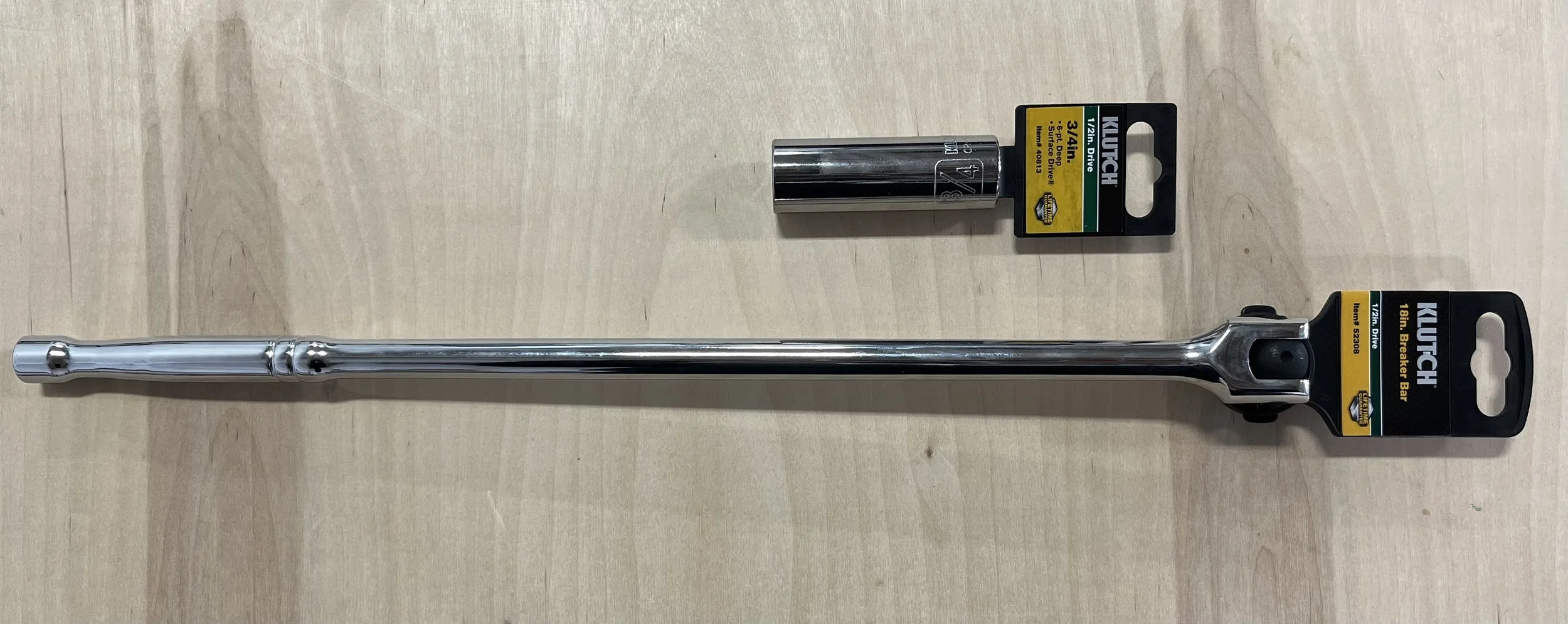 Breaker Bar + 3/4" Deep Socket