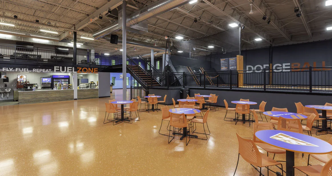 Sky Zone Edina, MN — 32,000 SF industrial building converted into retail use