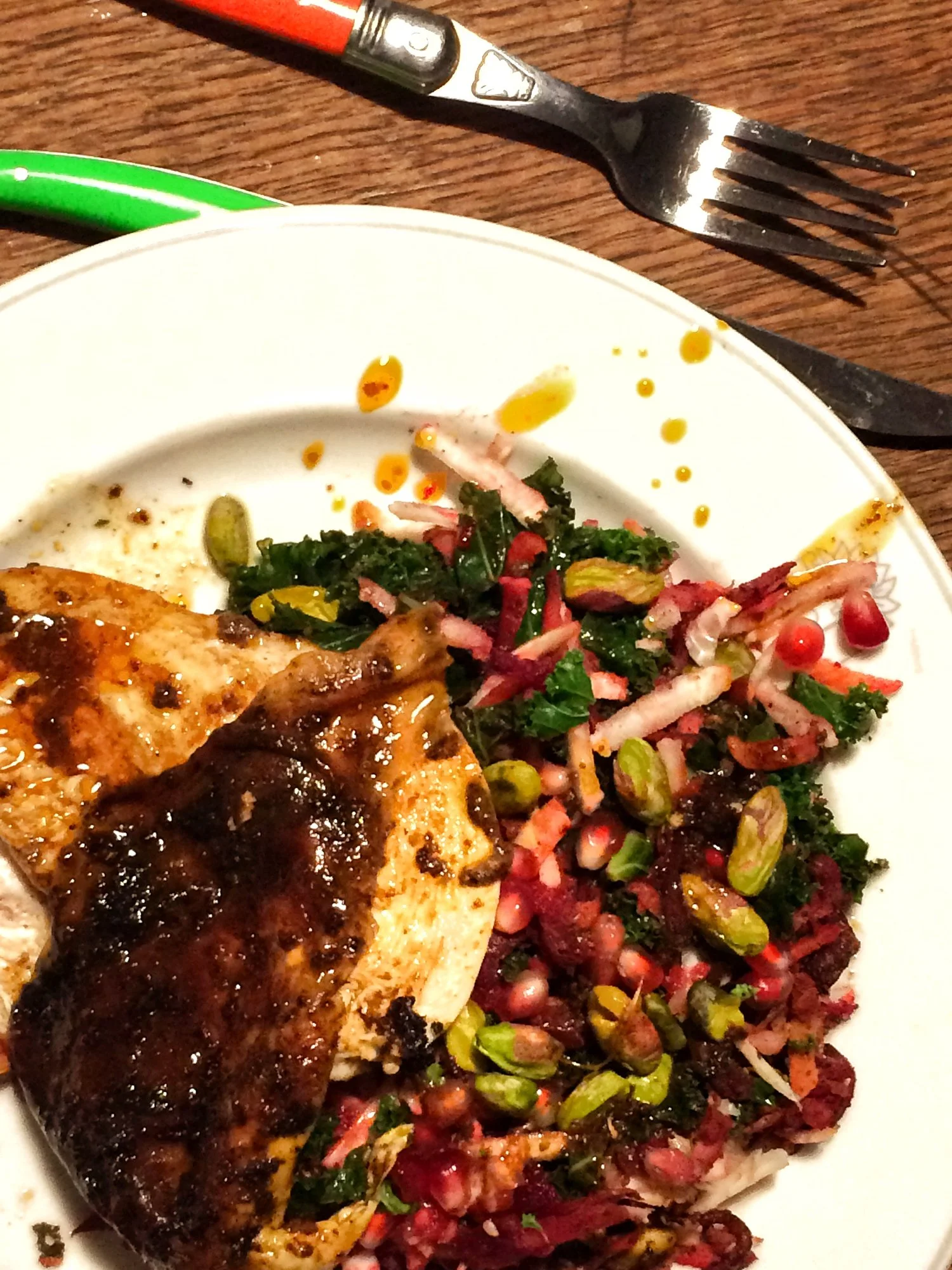 Middle eastern veg served with my Moroccan roast chicken , a hugely satisfying and filling meal.