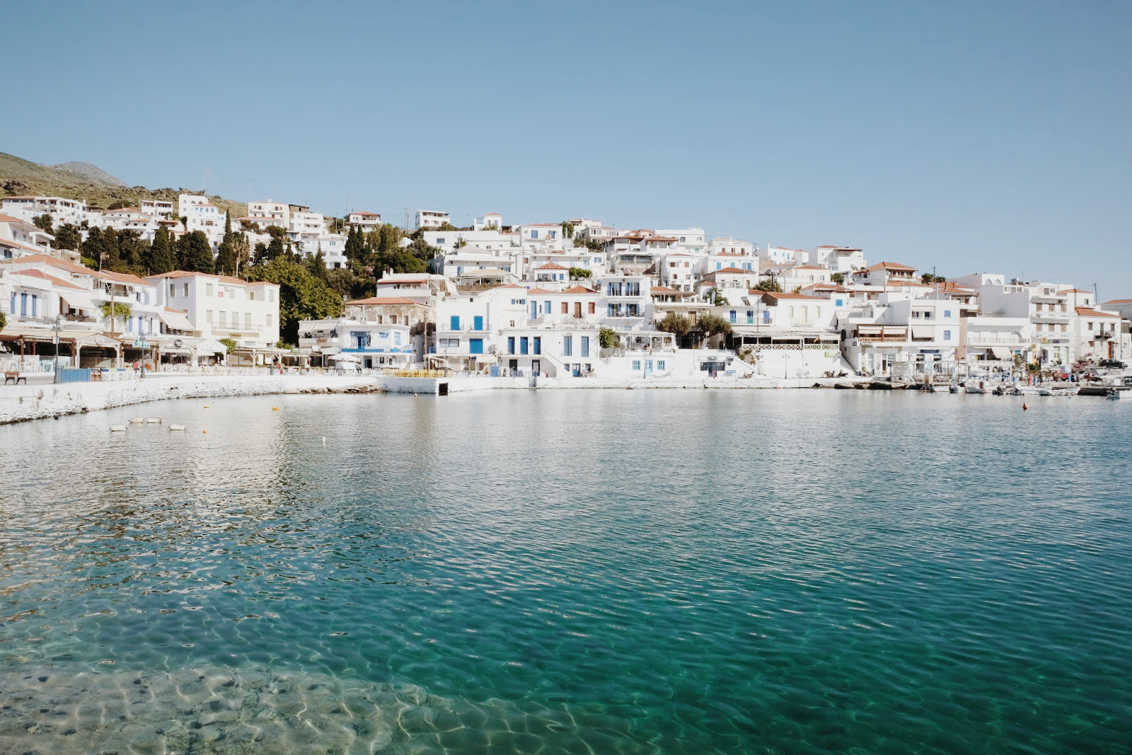 Andros City, Andros Island, Cyclades, Greece - coastal landscape