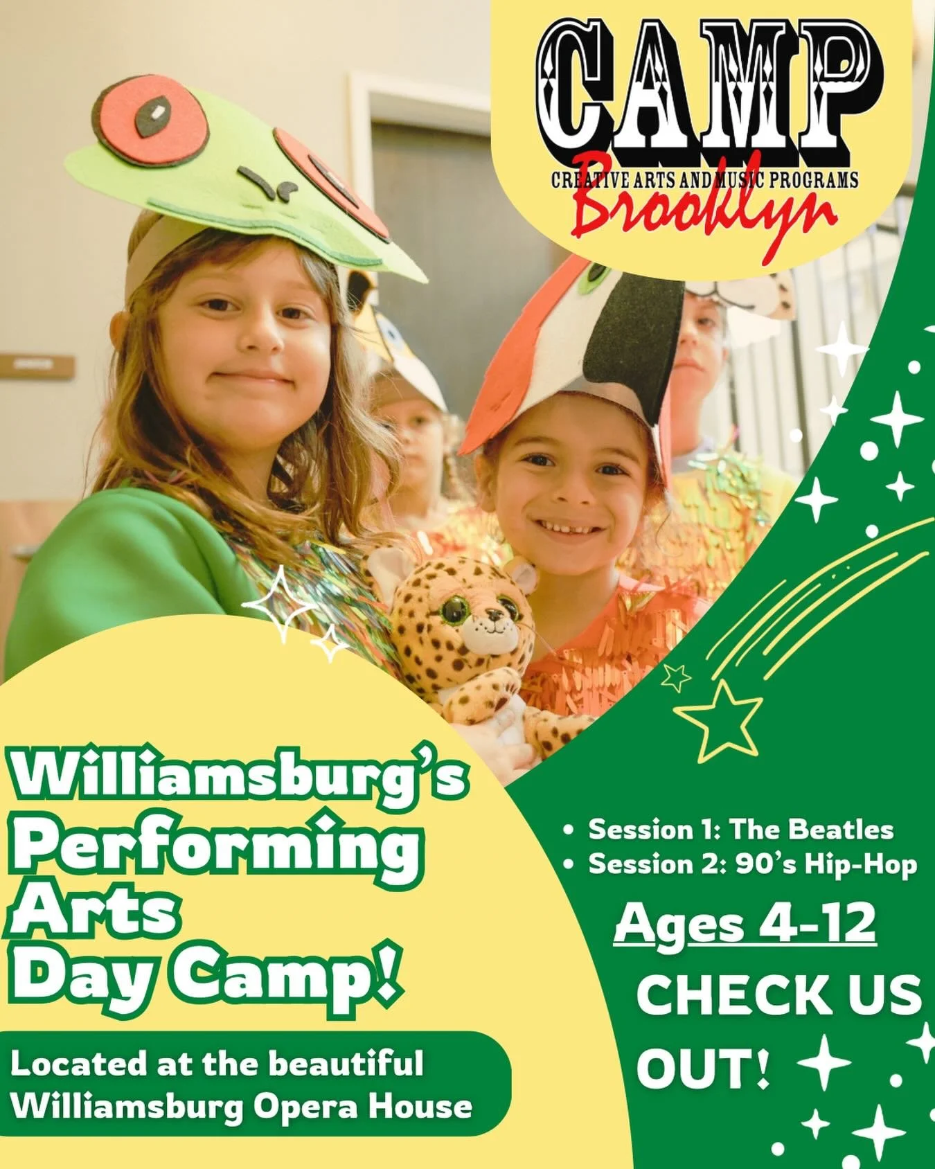 Back for our 17th summer of MUSIC&bull;THEATER&bull;VISUAL ARTS&bull;DANCE in Williamsburg! Creative, cool, skill-building, experiential learning, and performing with our fantastic teaching artists. Link to website in bio. Join us!