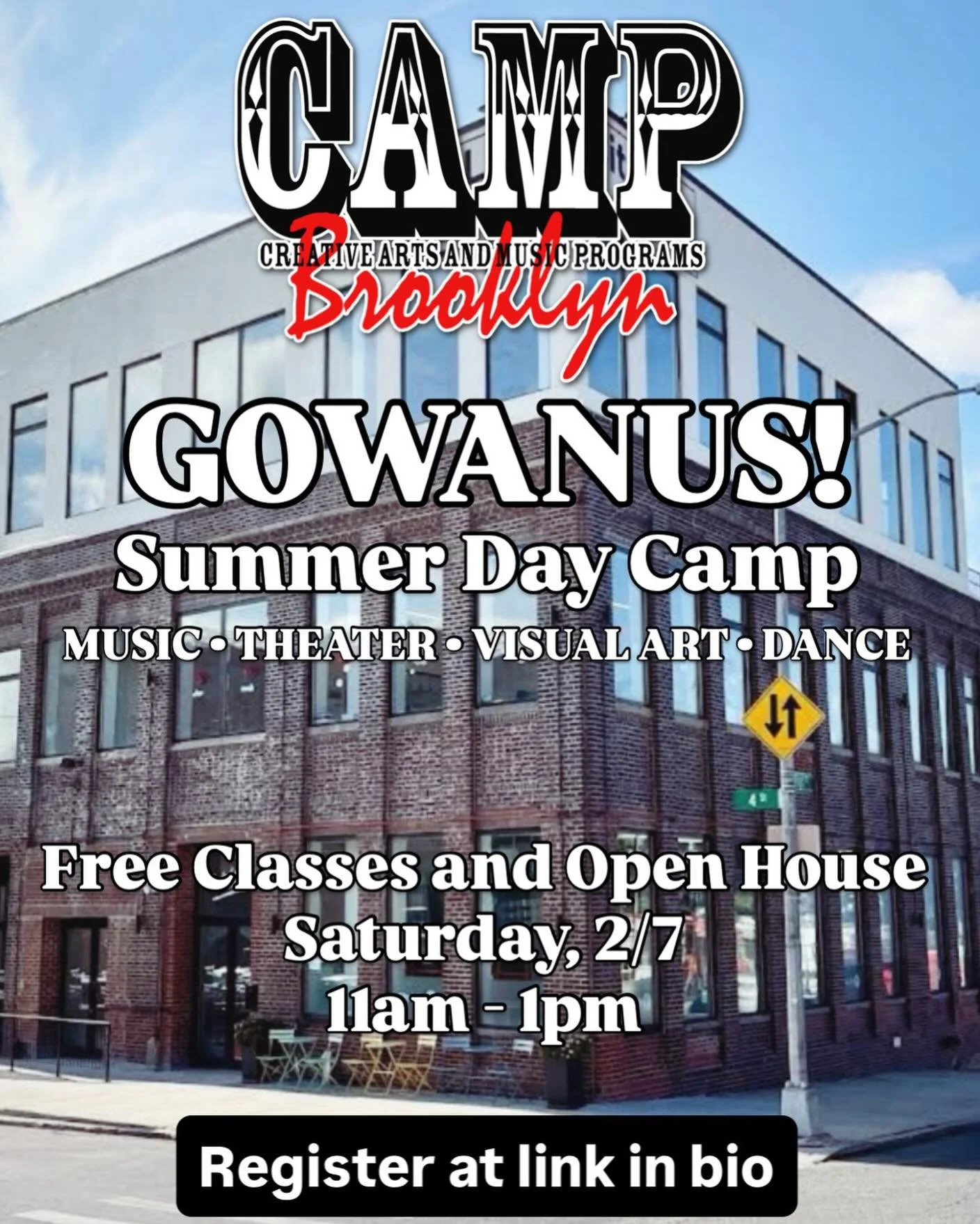 CAMP Performing Arts Day Camp is coming to GOWANUS. Our 2026 theme is DISCO vs PUNK! Open House link in bio. Come out and meet us!