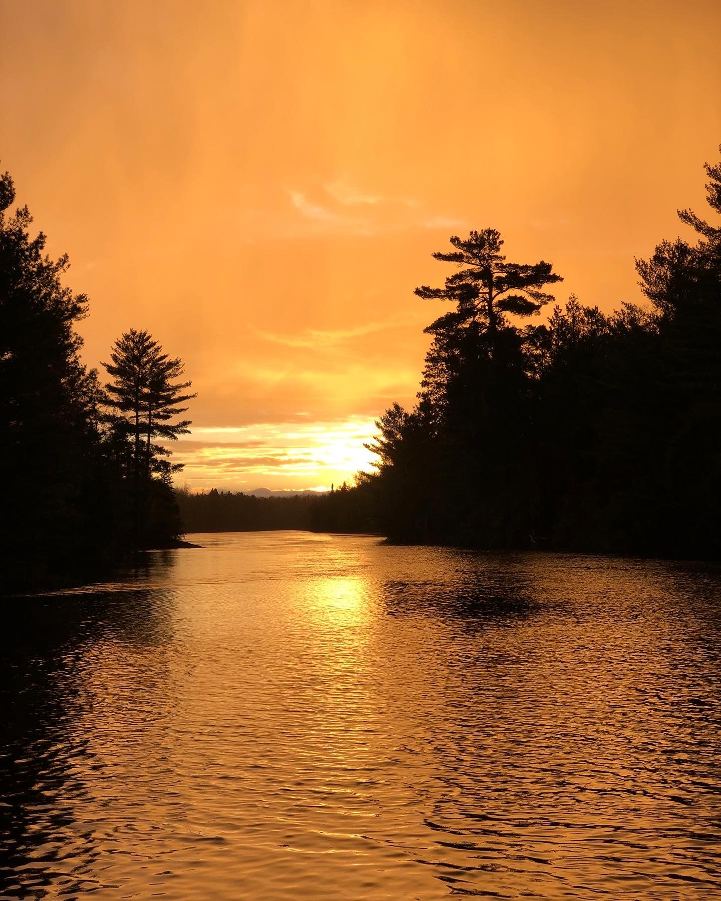Ted Larson - Mouth of Gold Portage at Sunset.jpeg