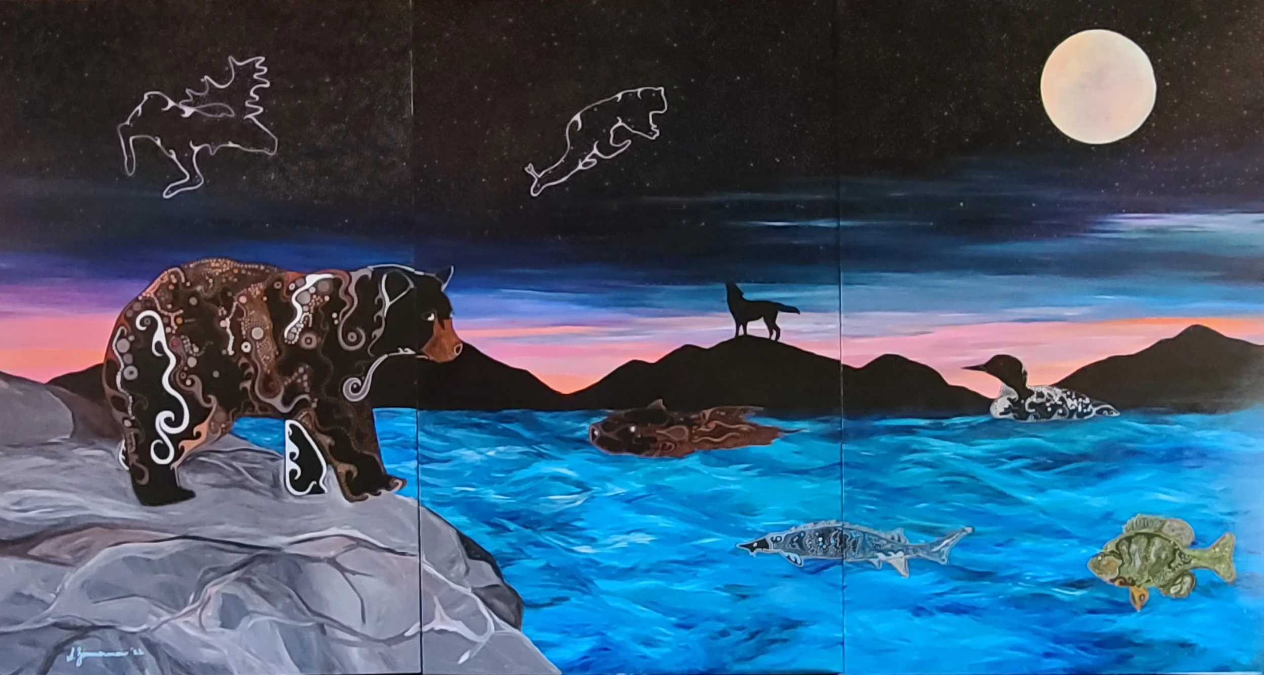 Sam Zimmerman Ojibwe Artisit Painting_ARVC Mark Miller.jpg