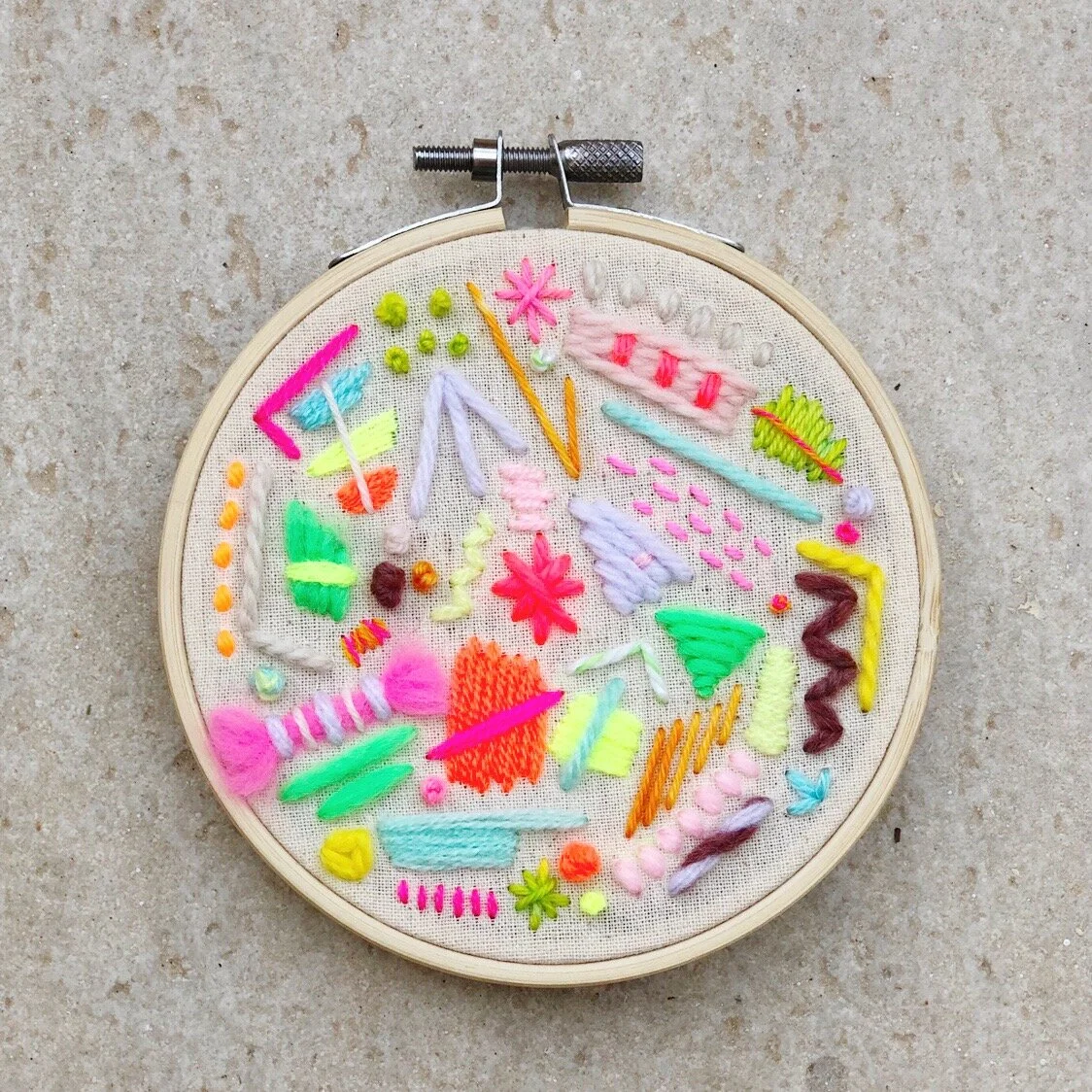 Embroidery Process Art Workshop The Neon Tea Party