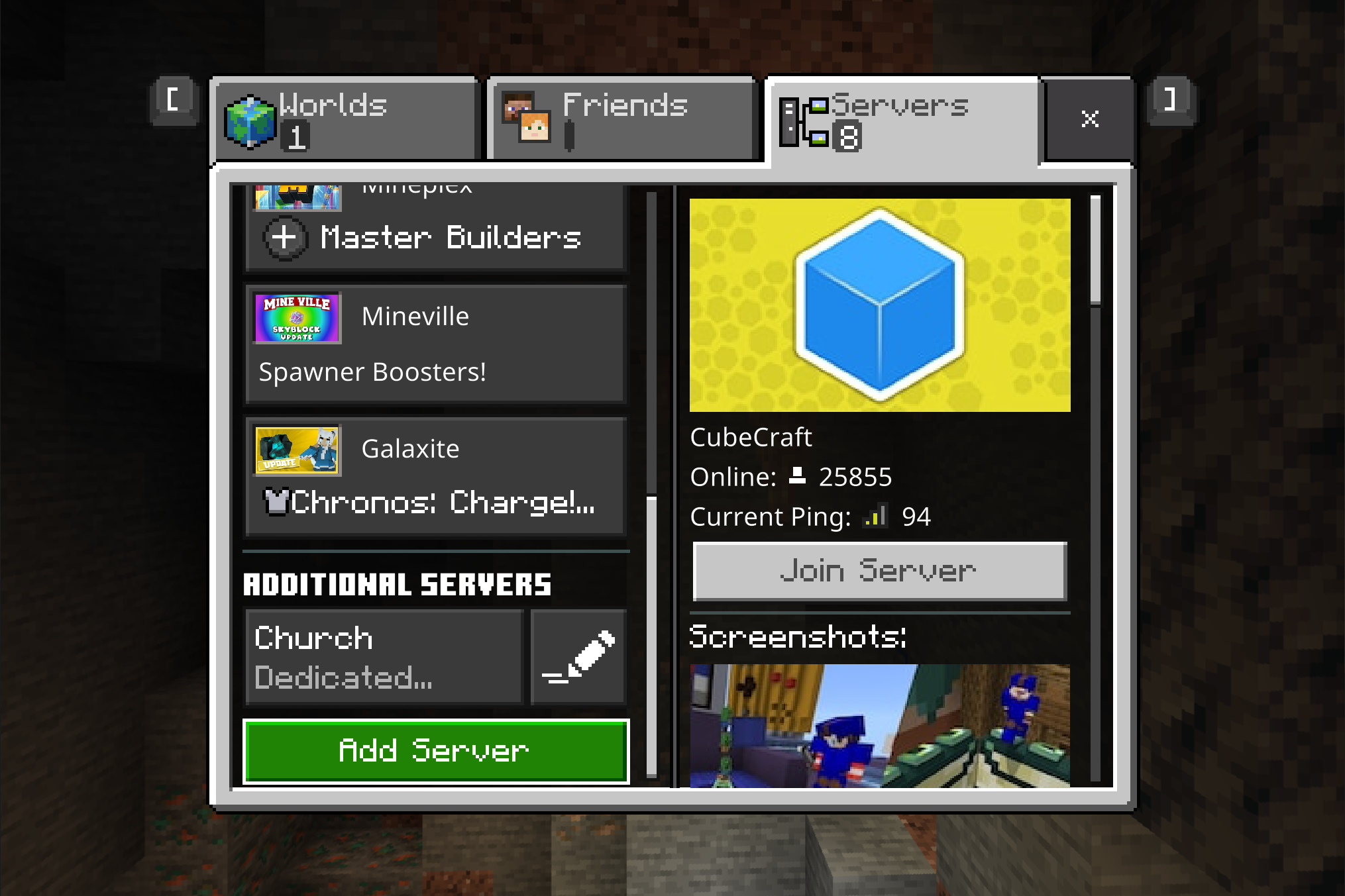Minecraft 4-server online