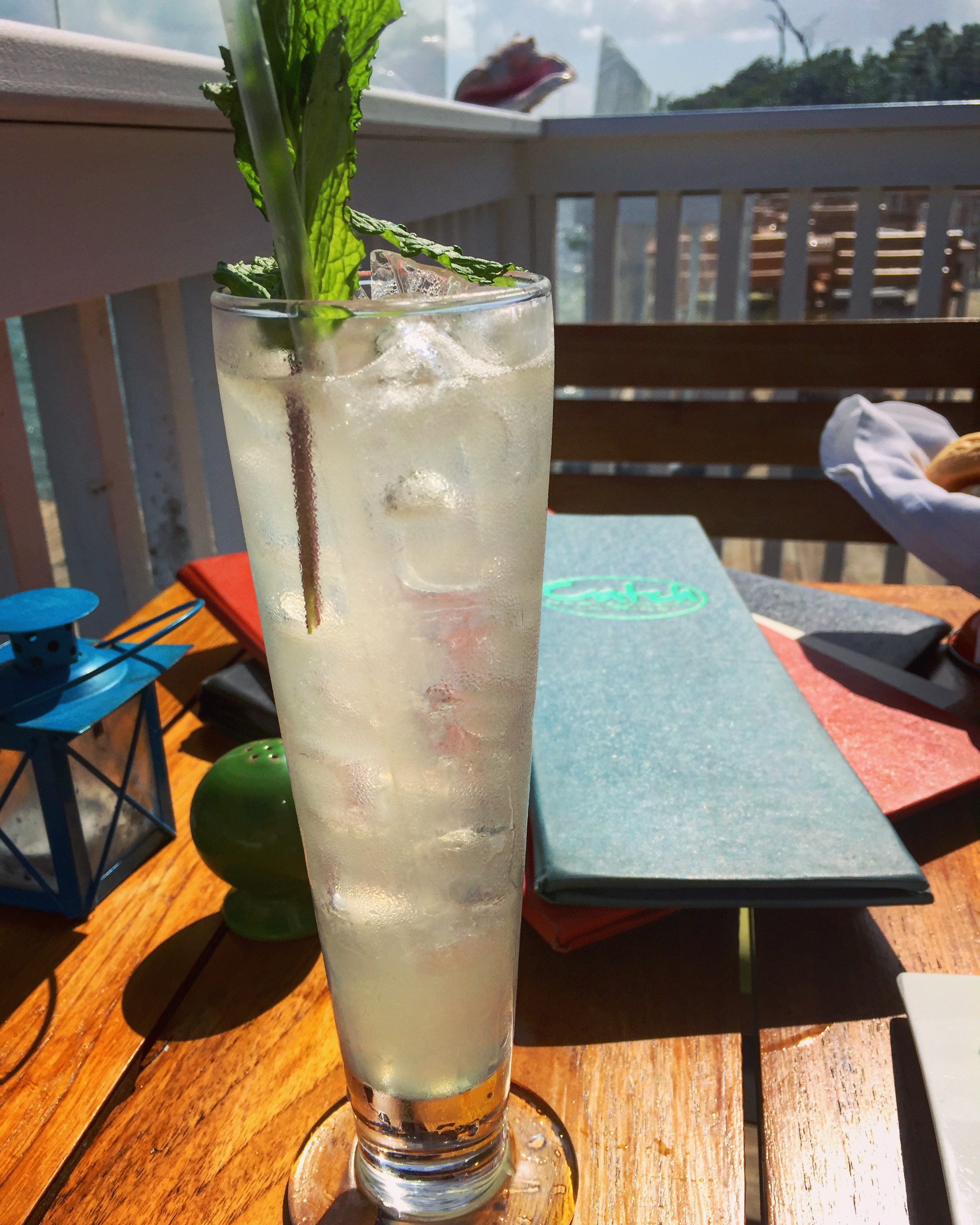 The Elderflower Collins: vodka, lemon juice, simple syrup, elderflower, soda