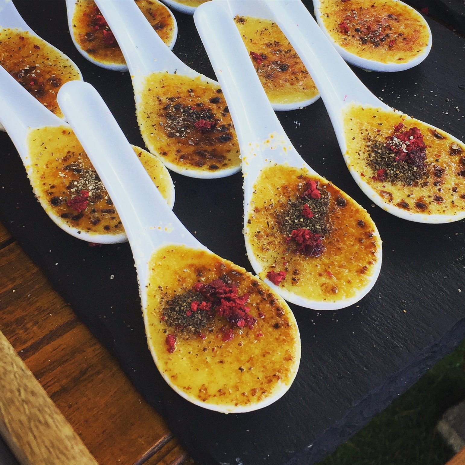 The Bistro's French creation of a foie gras creme brulee 