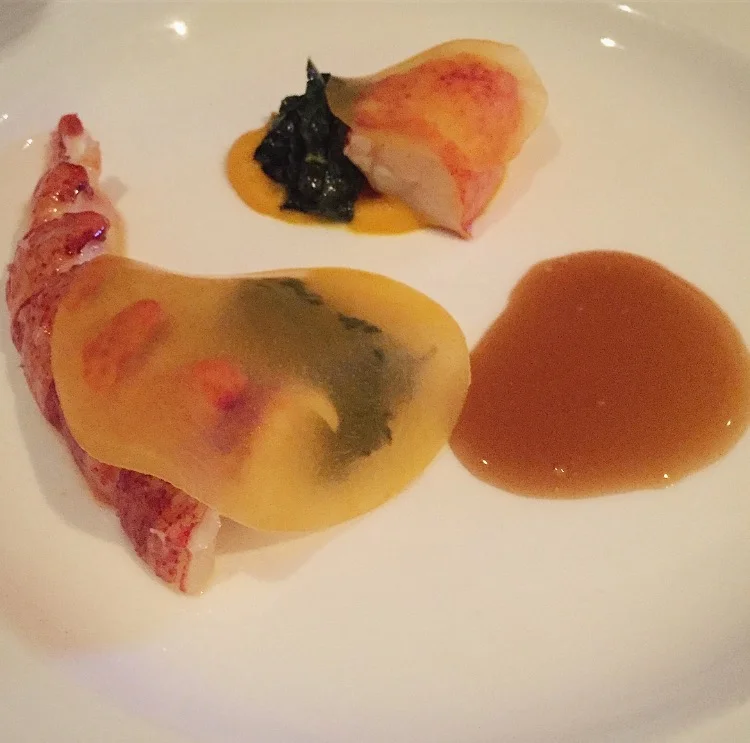 Daniel Humm's butter poached lobster, squash & kale