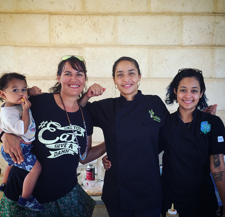Group shot of Chef Britta of Saucha , Chef Jolene of N yamaste & Chef Jess of Taste This Life
