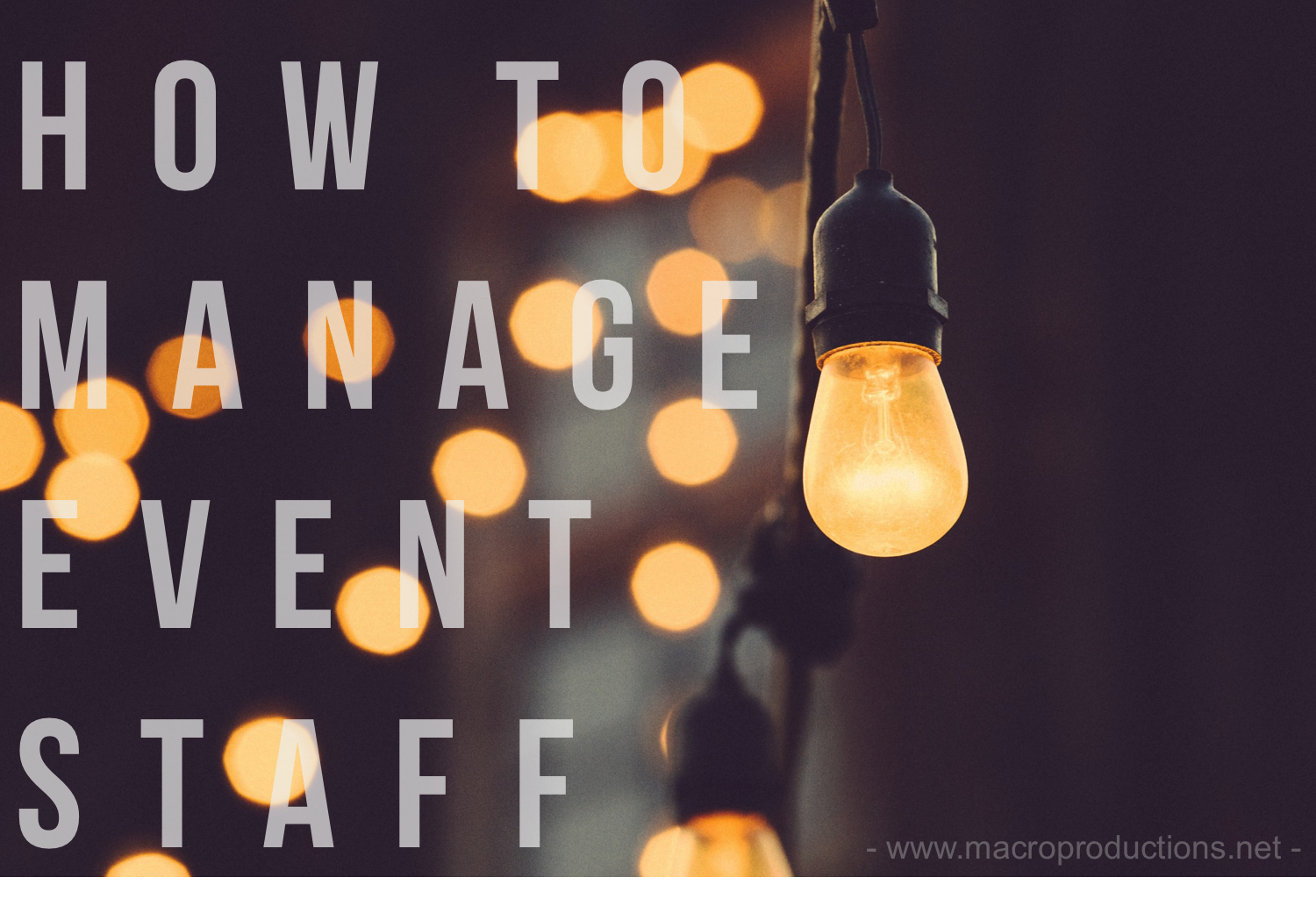 How to Manage Event Staff