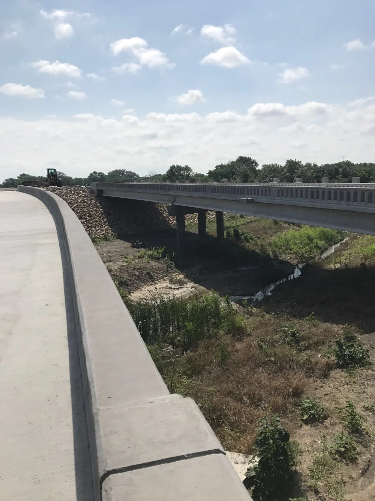 City of McKinney, Collin County, Texas Job: Trinity Falls Parkway Extension Twin Bridges Progress Shot