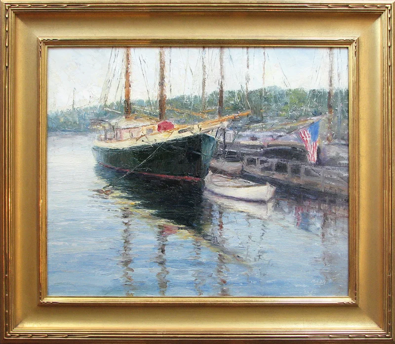 Mark Daly's Angelique Resting, Camden Maine, Oil, 20 x 24. Sold by Cincinnati Art Galleries.